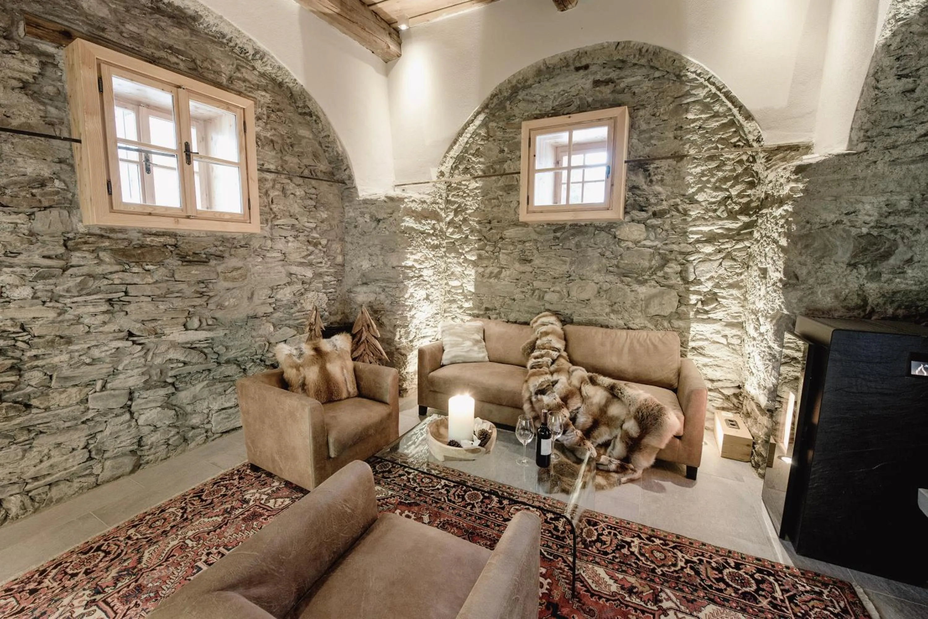 Living room in Hotel Norica - Thermenhotels Gastein mit dem Bademantel direkt in die Therme