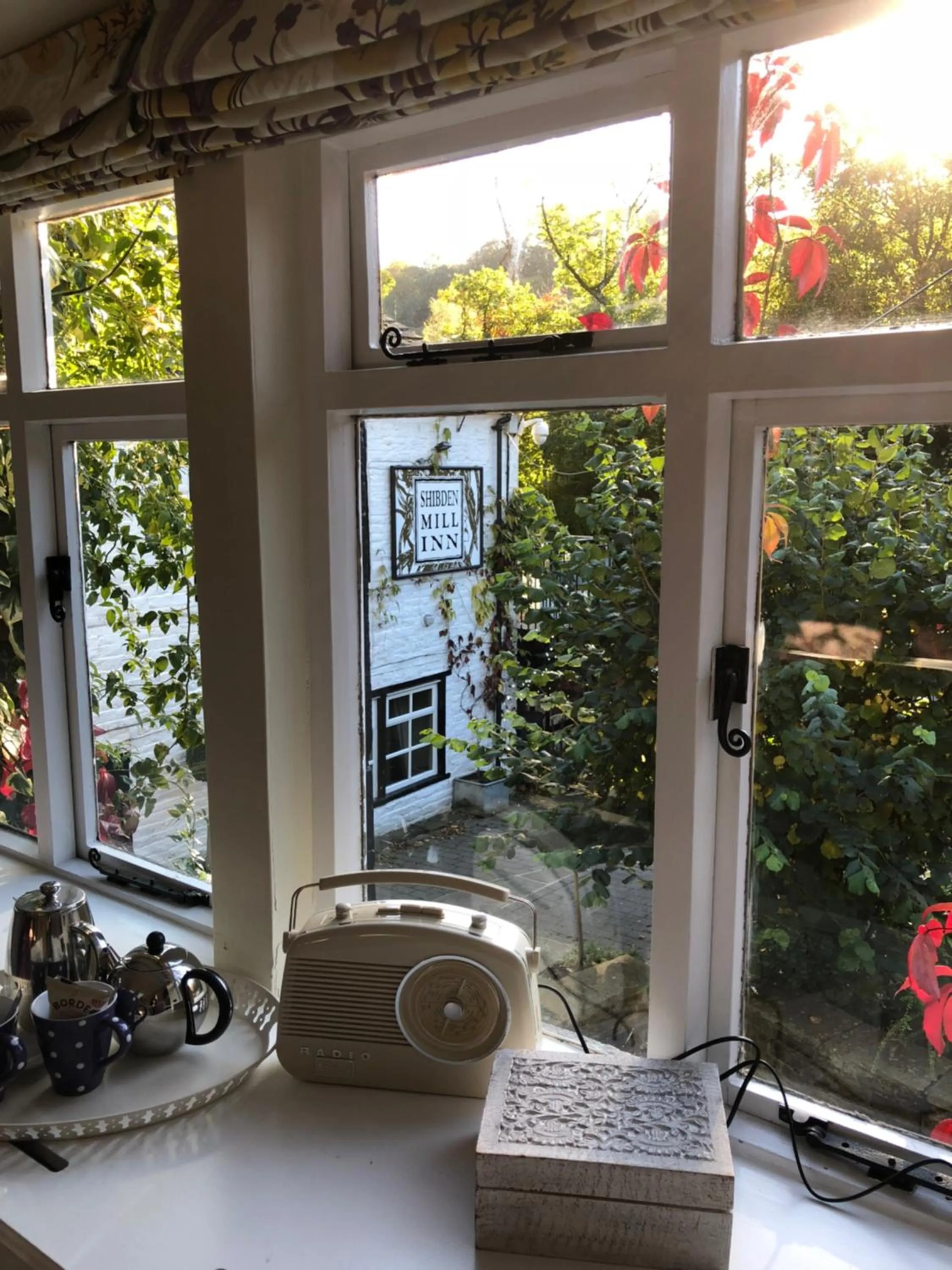 Garden view in Shibden Mill Inn