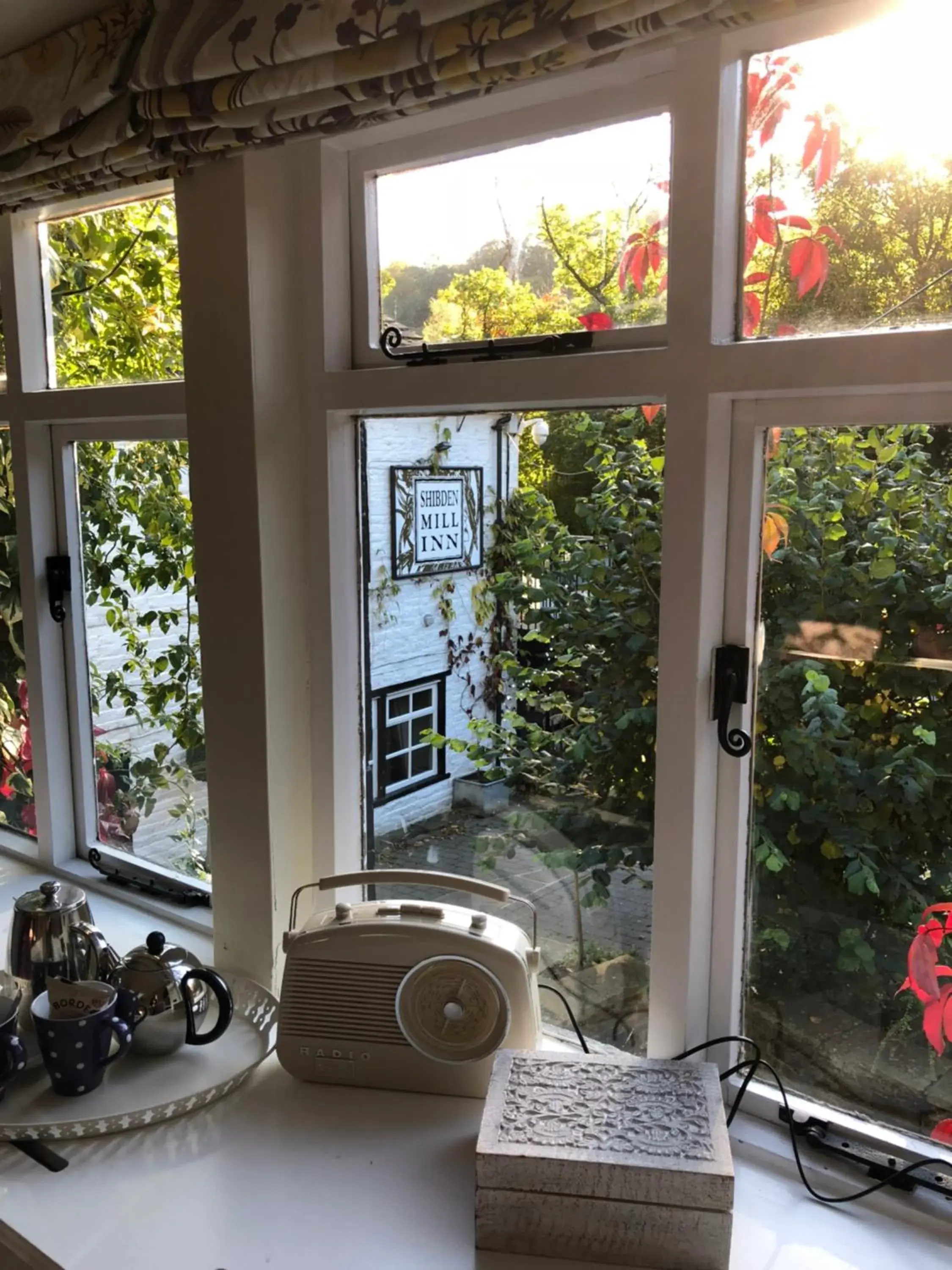 Garden view in Shibden Mill Inn Garden view in Shibden Mill Inn