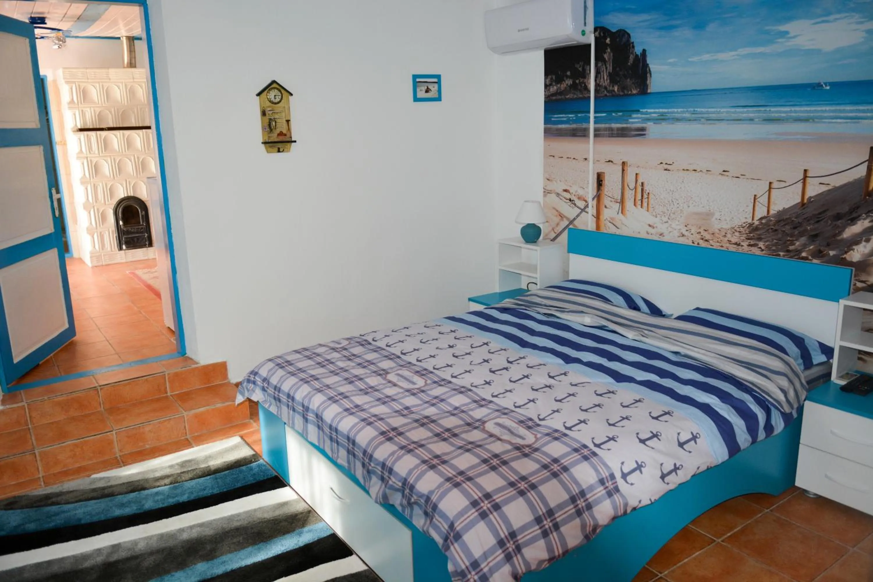 Bed in Sailors Guest House Jurilovca