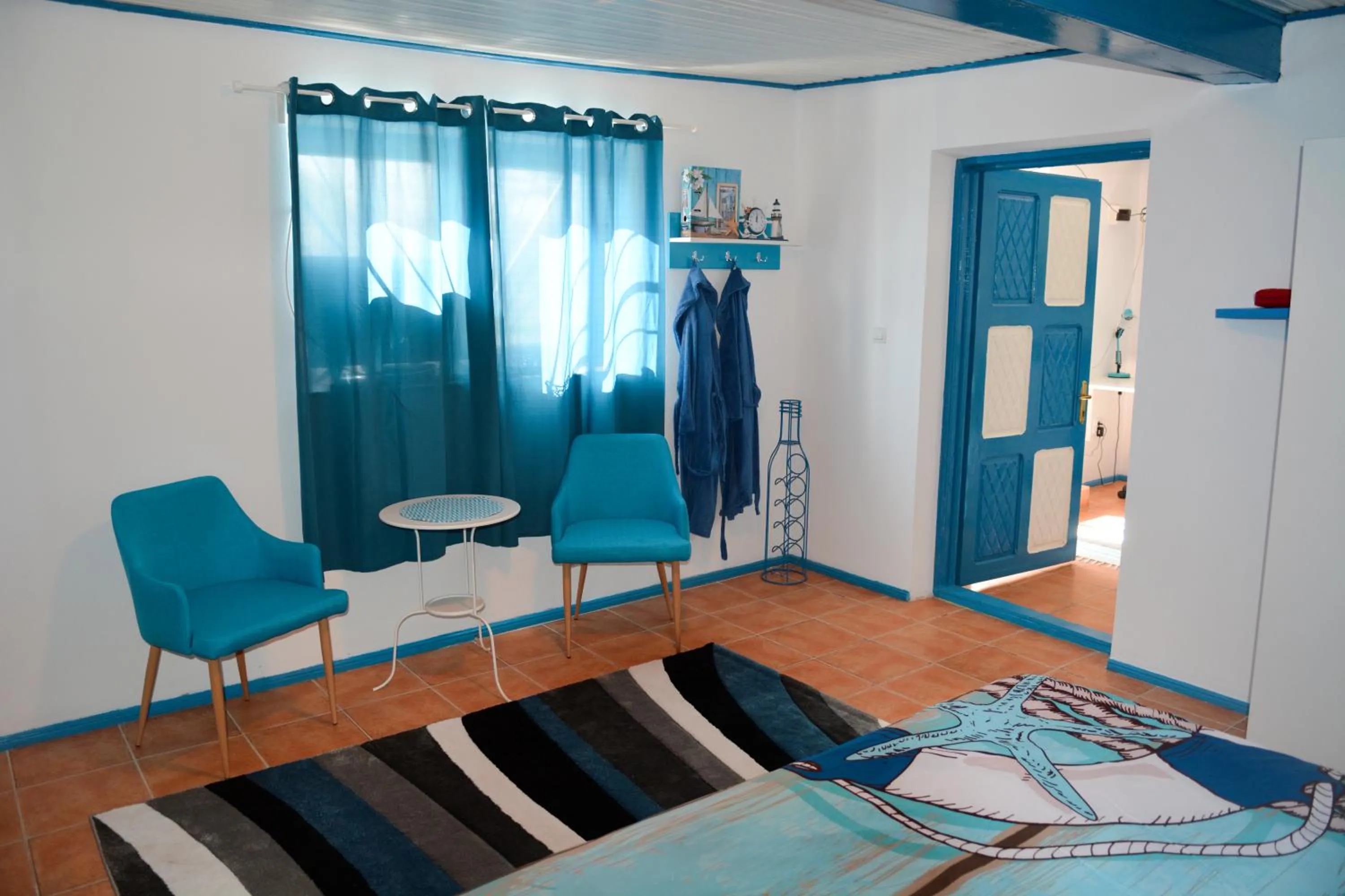 Bed in Sailors Guest House Jurilovca