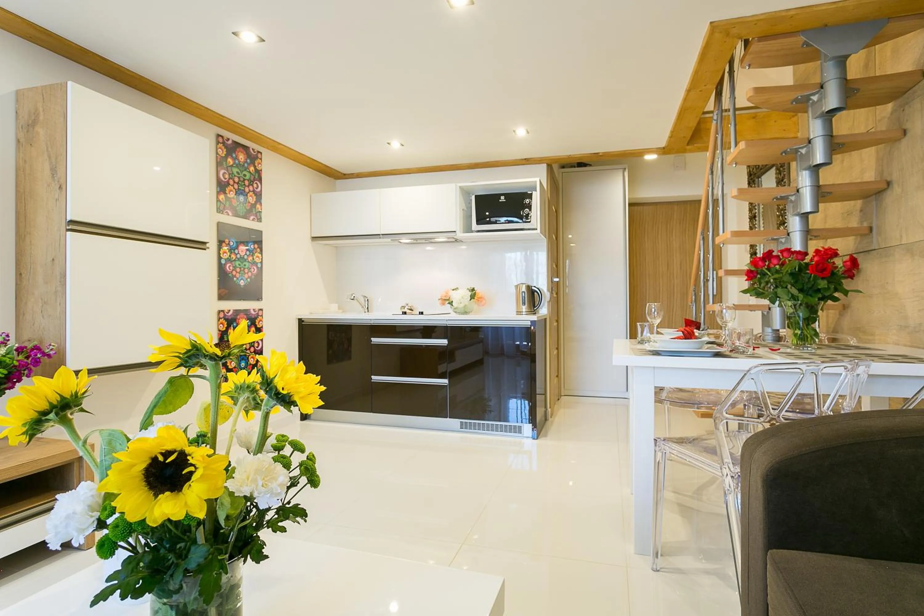 Kitchen or kitchenette in Giewont Krupówki SPA