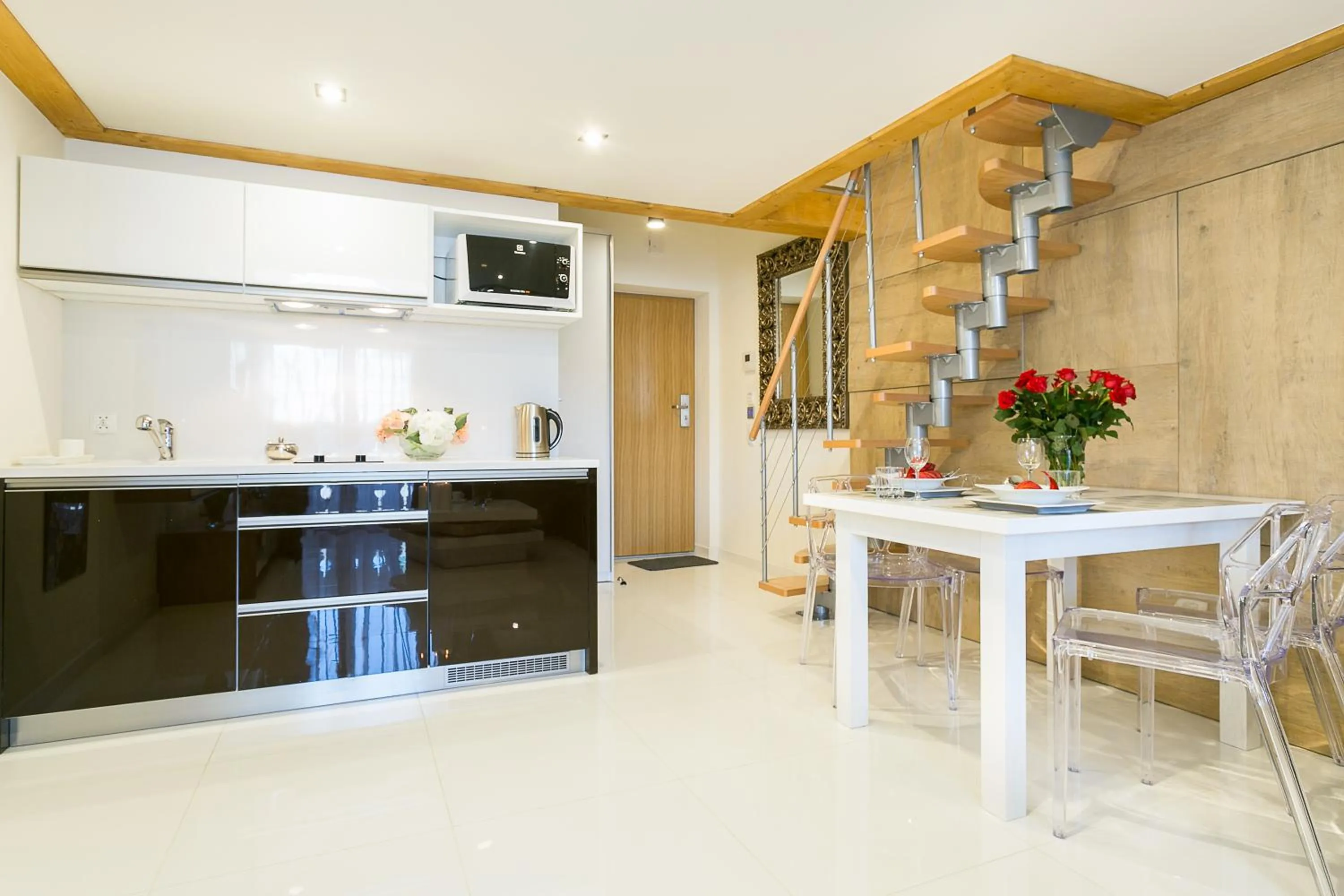 Kitchen or kitchenette in Giewont Krupówki SPA