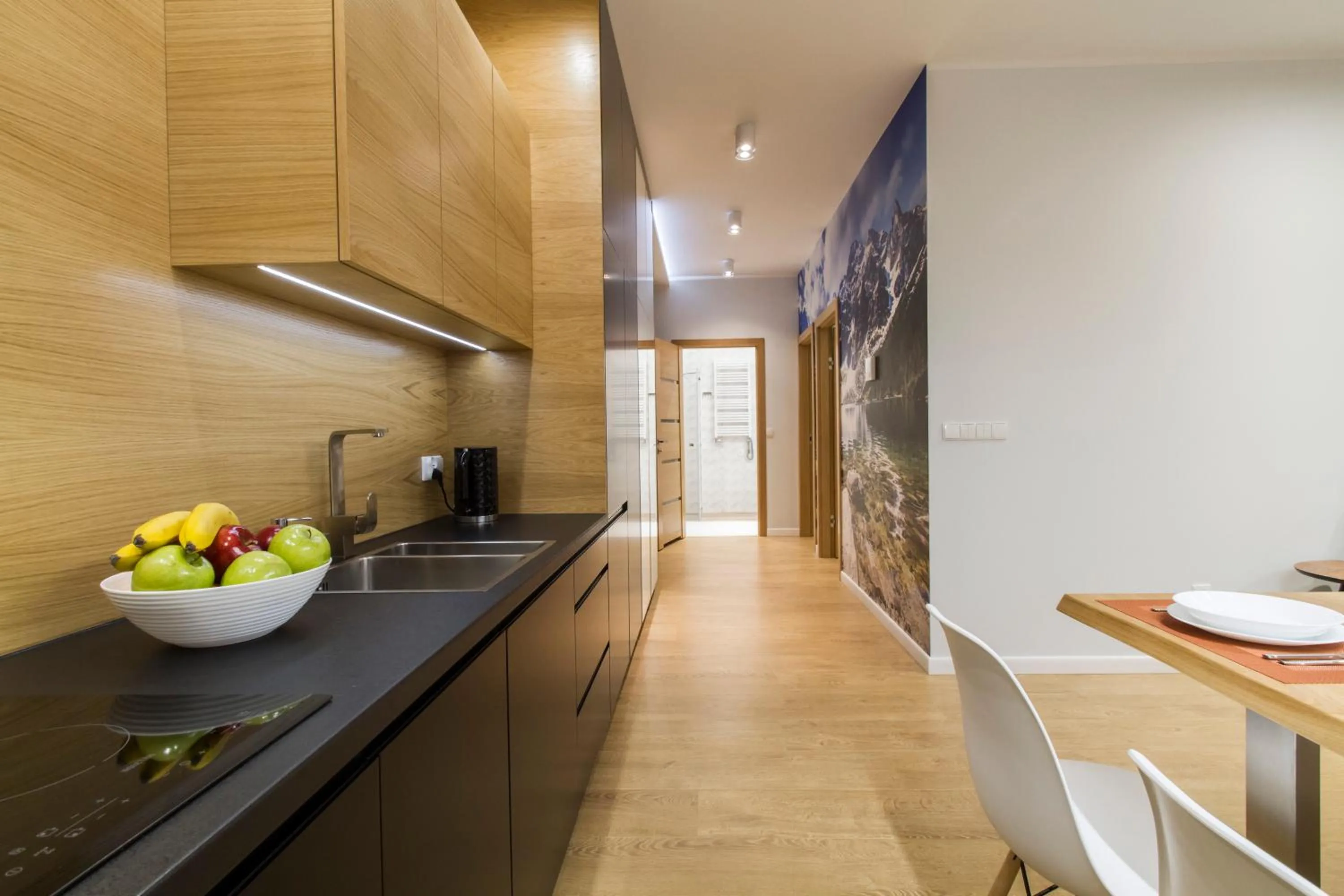 Kitchen or kitchenette in Giewont Krupówki SPA