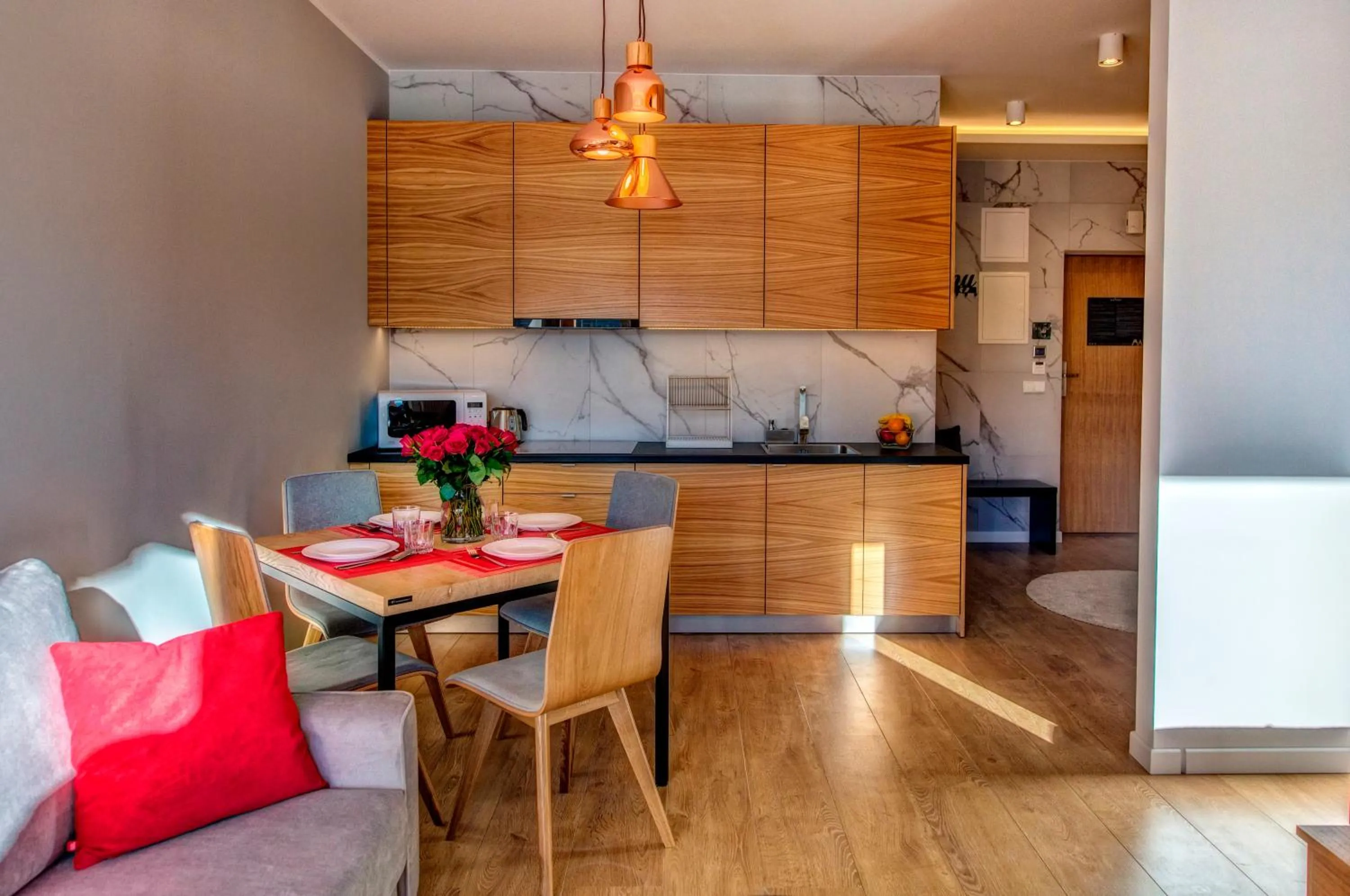 Kitchen or kitchenette in Giewont Krupówki SPA