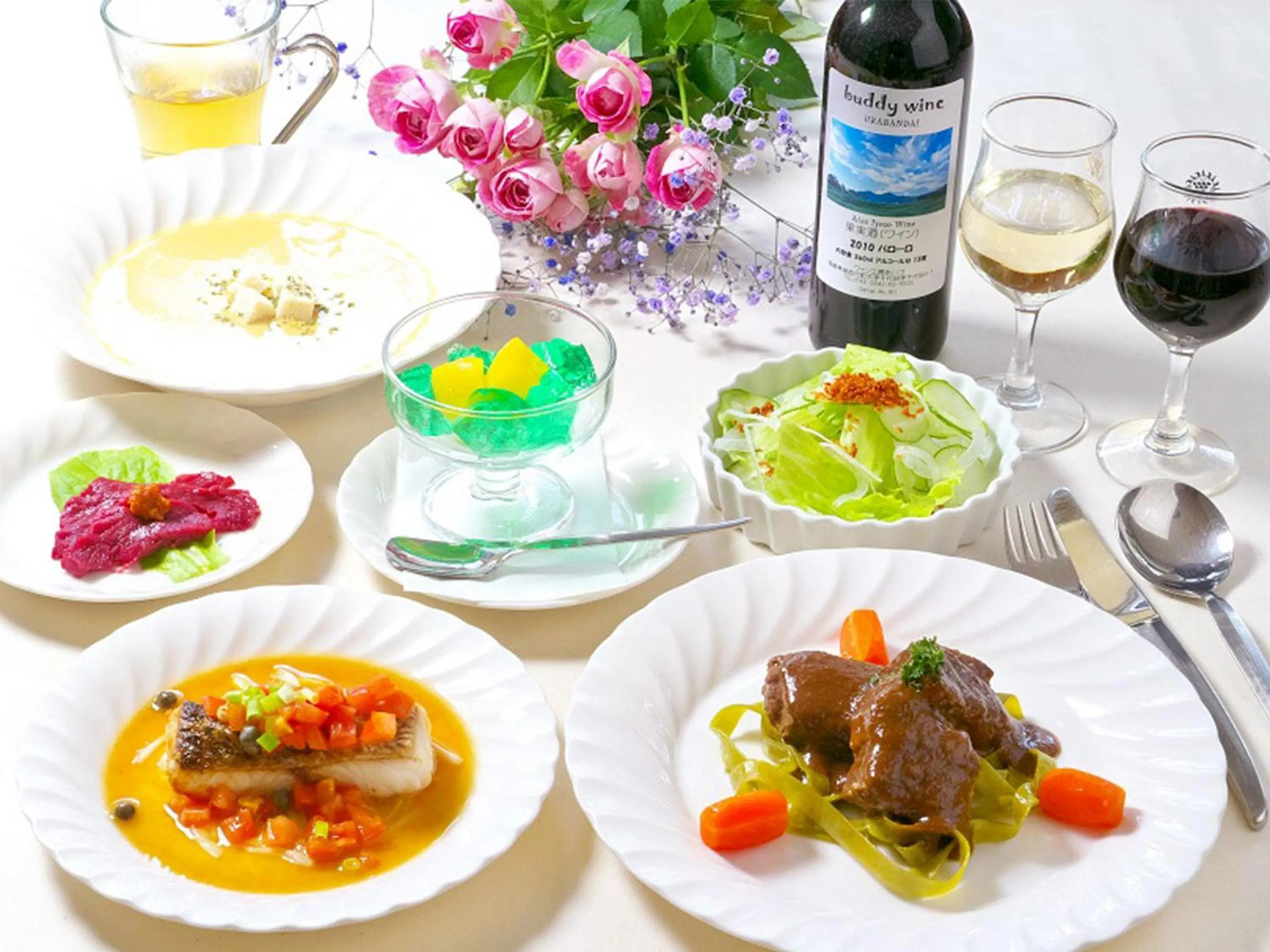 Dinner in Pension Buddy