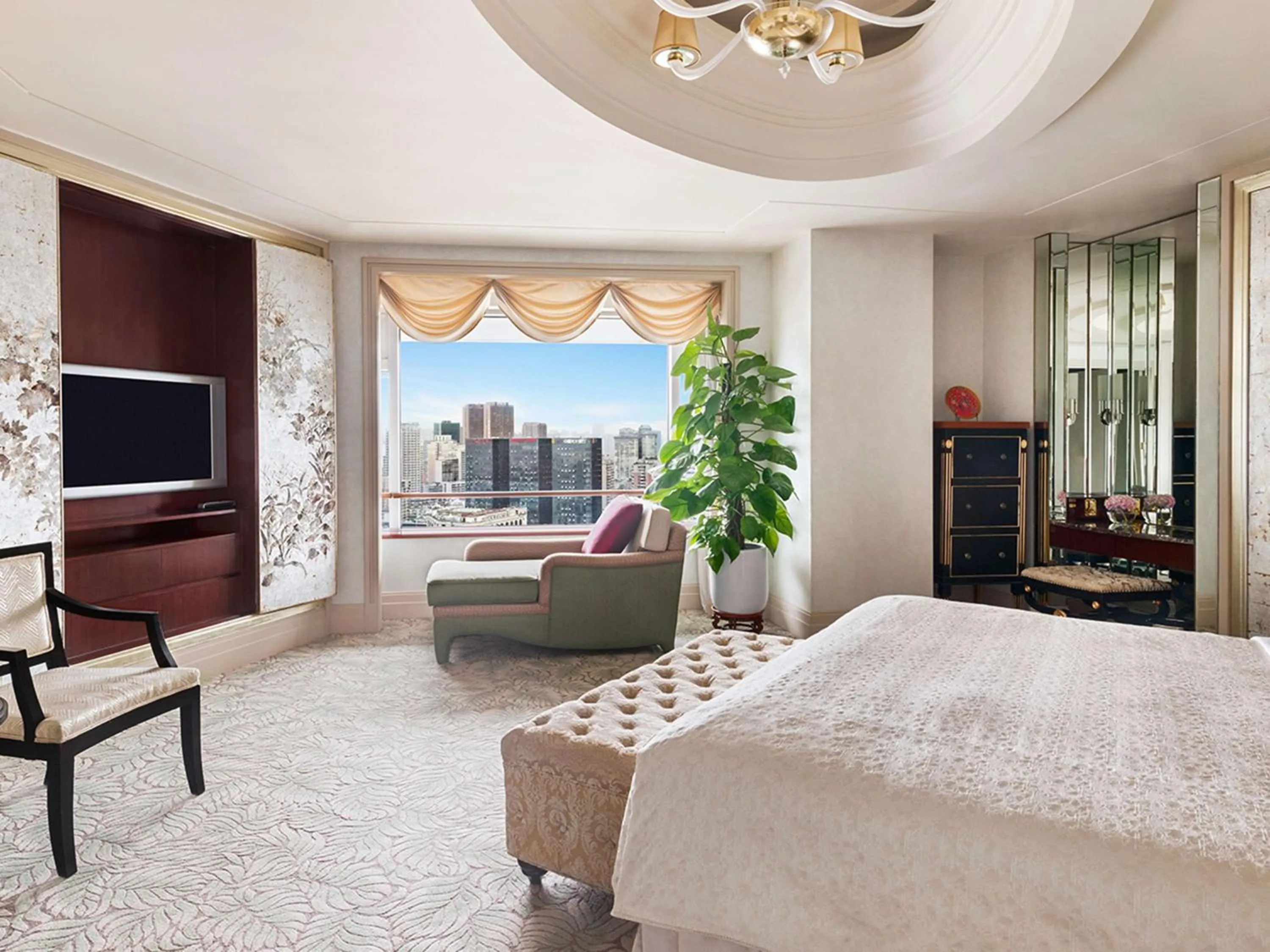 Photo of the whole room, Bed in Shangri-La Fuzhou