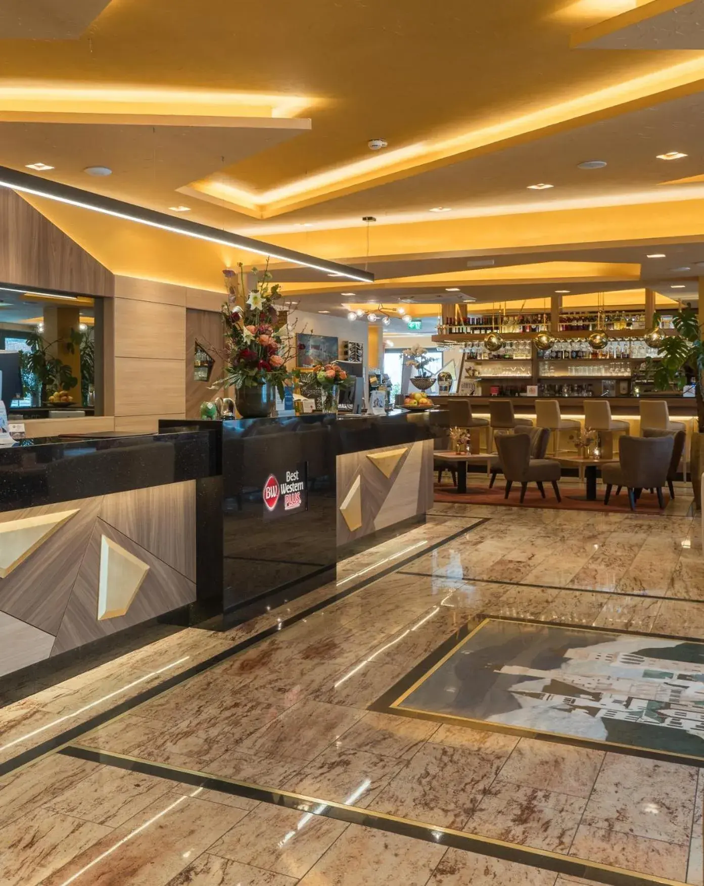 Lobby or reception in Best Western Plus Hotel Füssen Lobby or reception in Best Western Plus Hotel Füssen