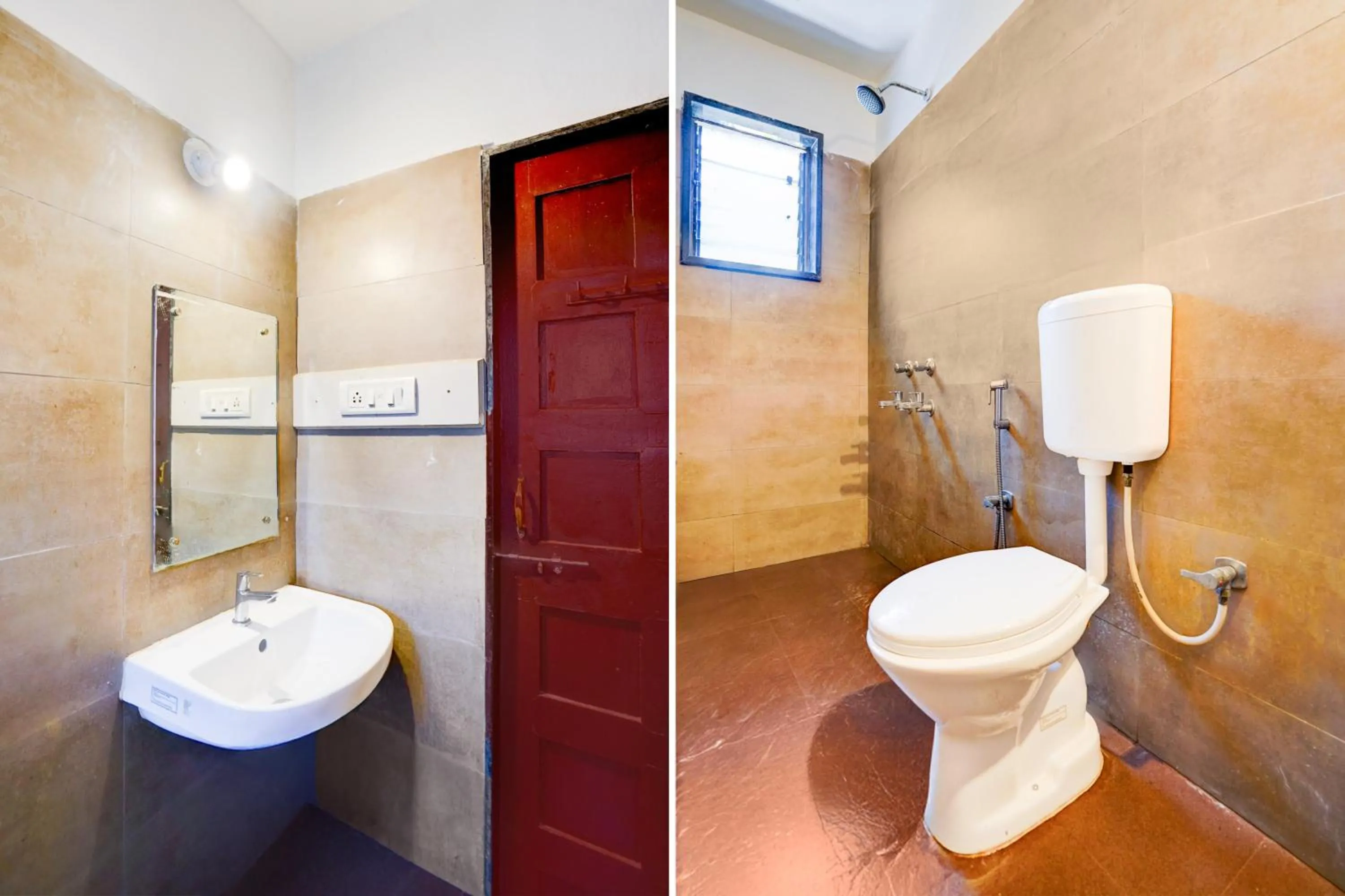 Bathroom in Super Hotel O Calangute-Baga Crossway Formerly Rustic Village