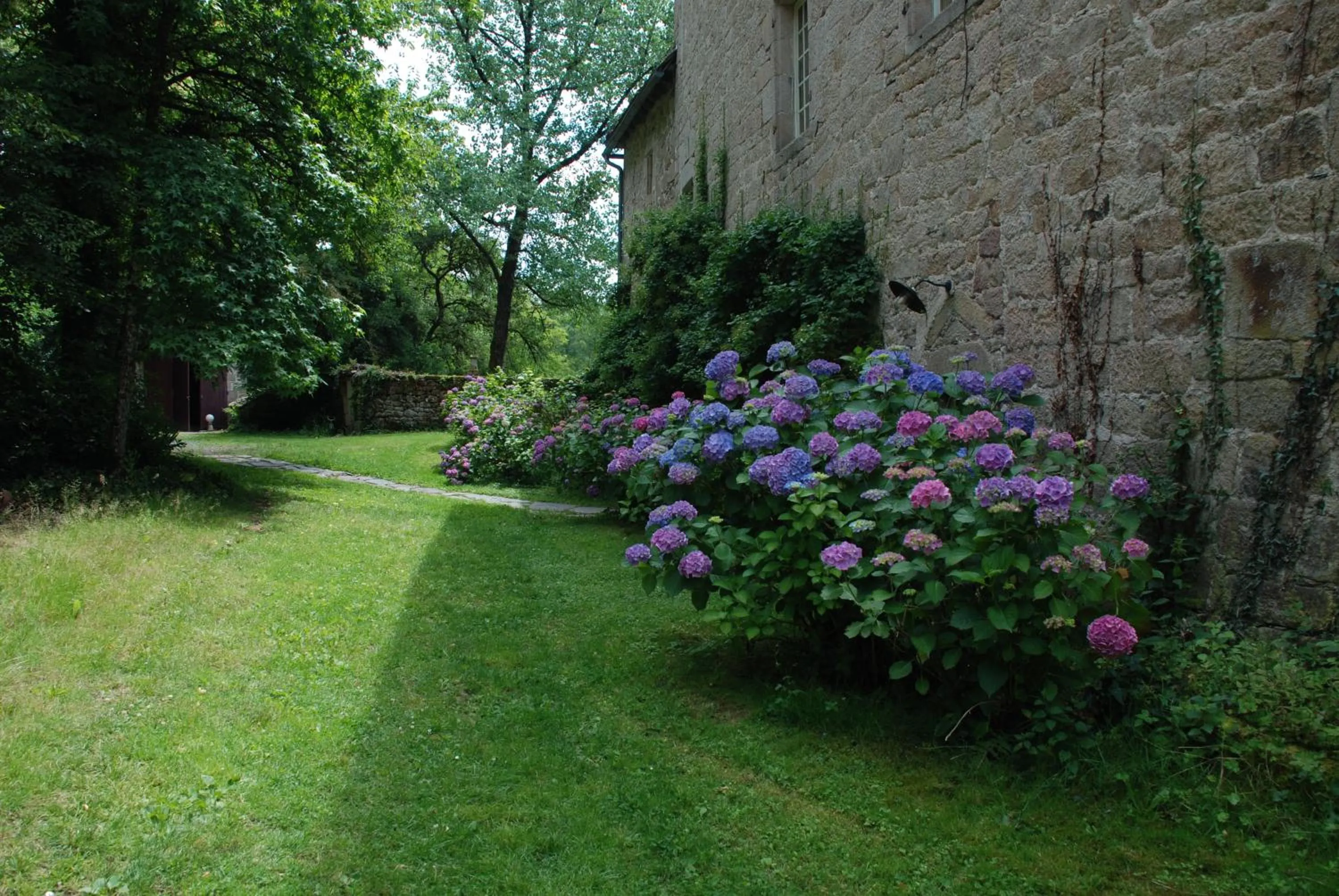 Garden in B&B Chateau le Bois