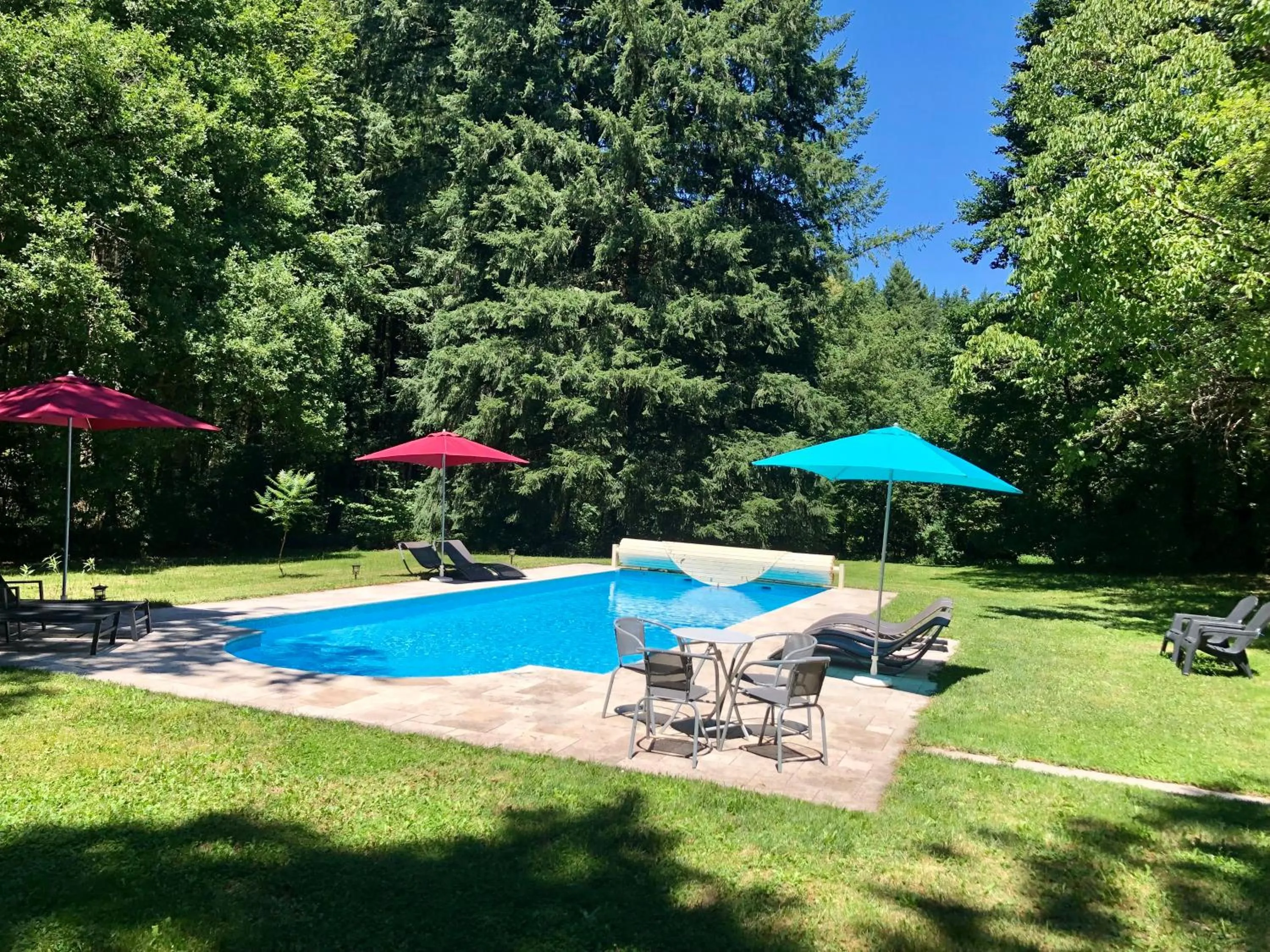 Swimming pool in B&B Chateau le Bois