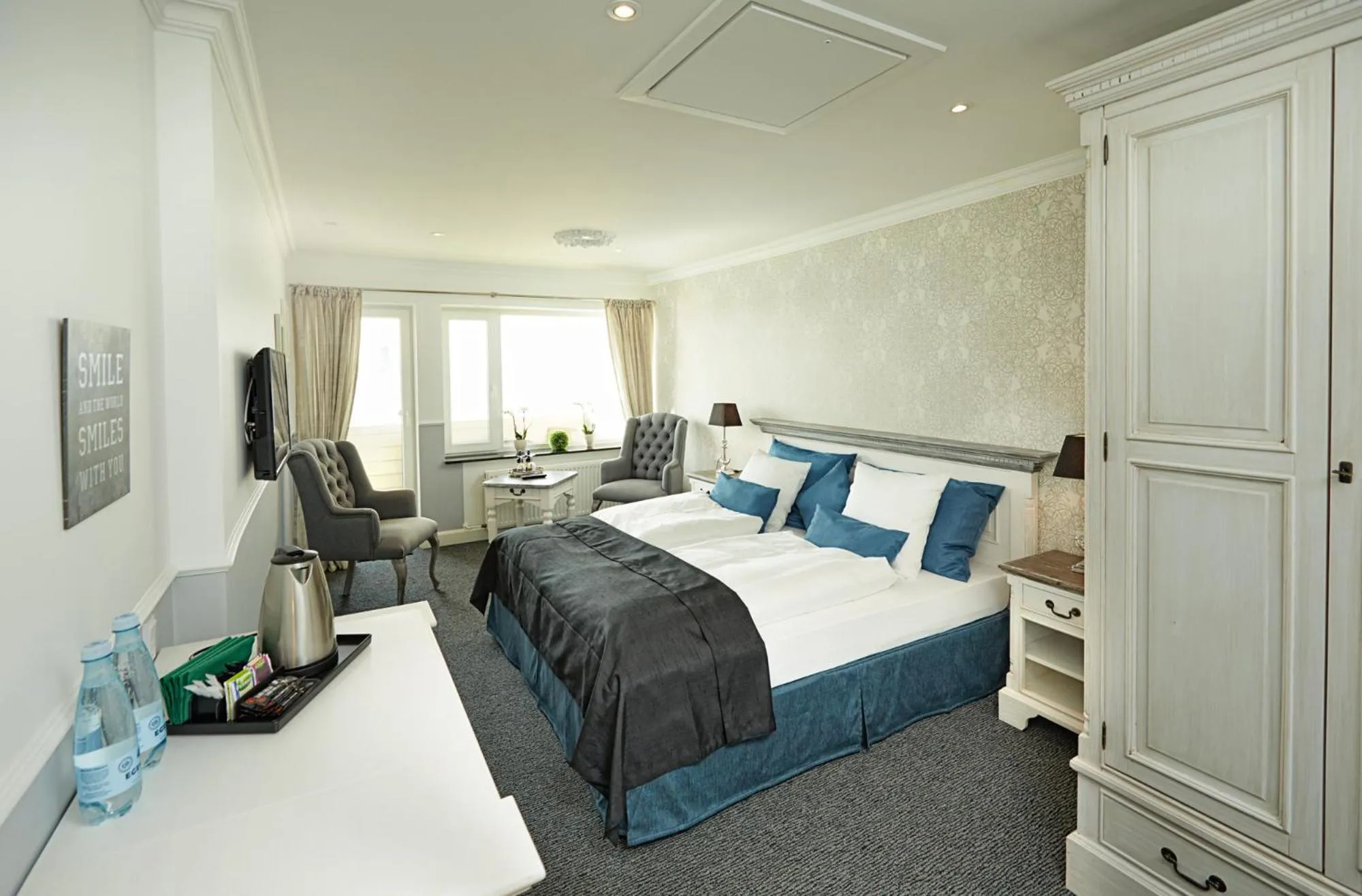 Bed in Hotel Fjordkroen