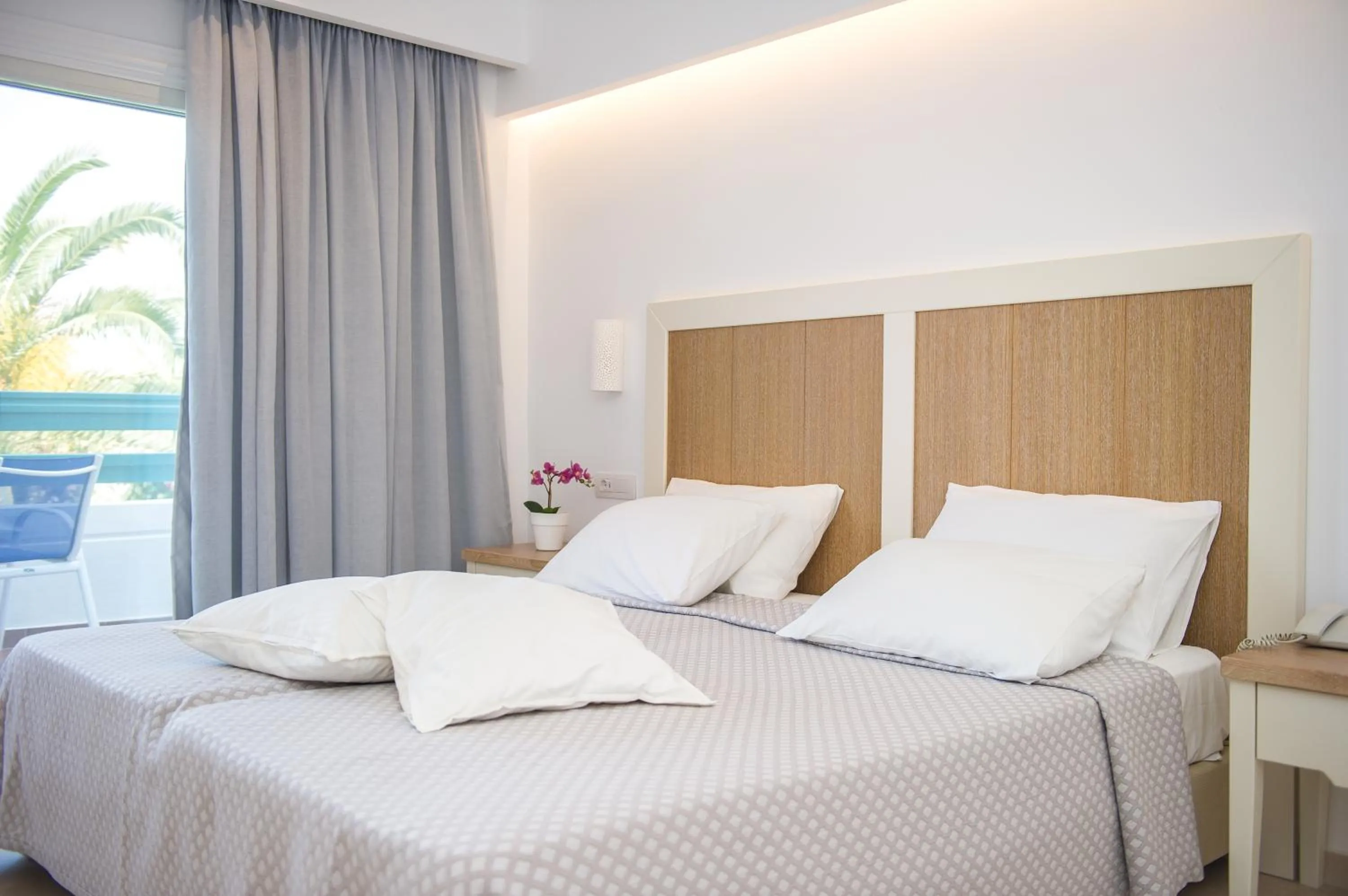 Bed in Mastichari Bay Hotel