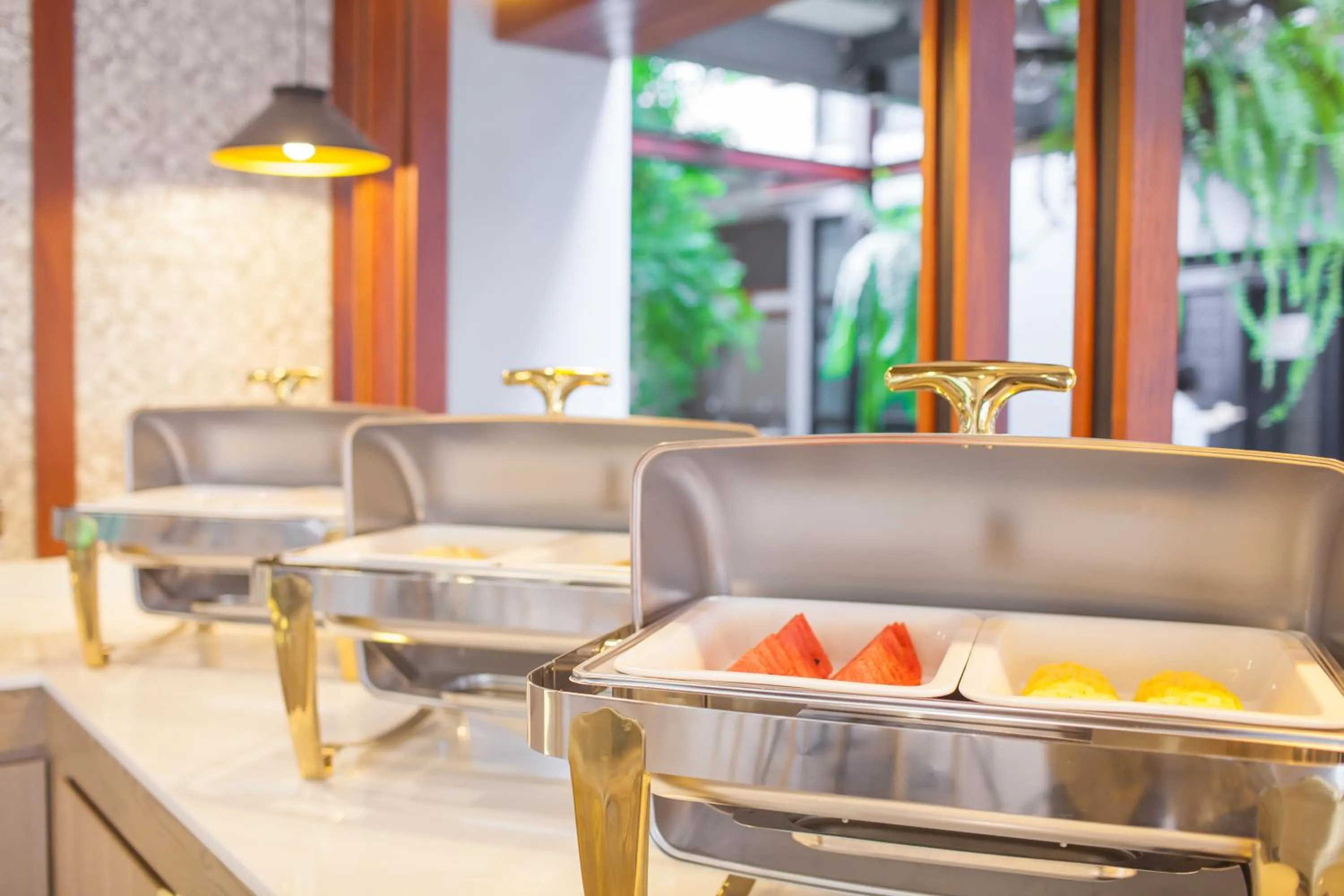 Buffet breakfast in New Siam Palace Ville Hotel