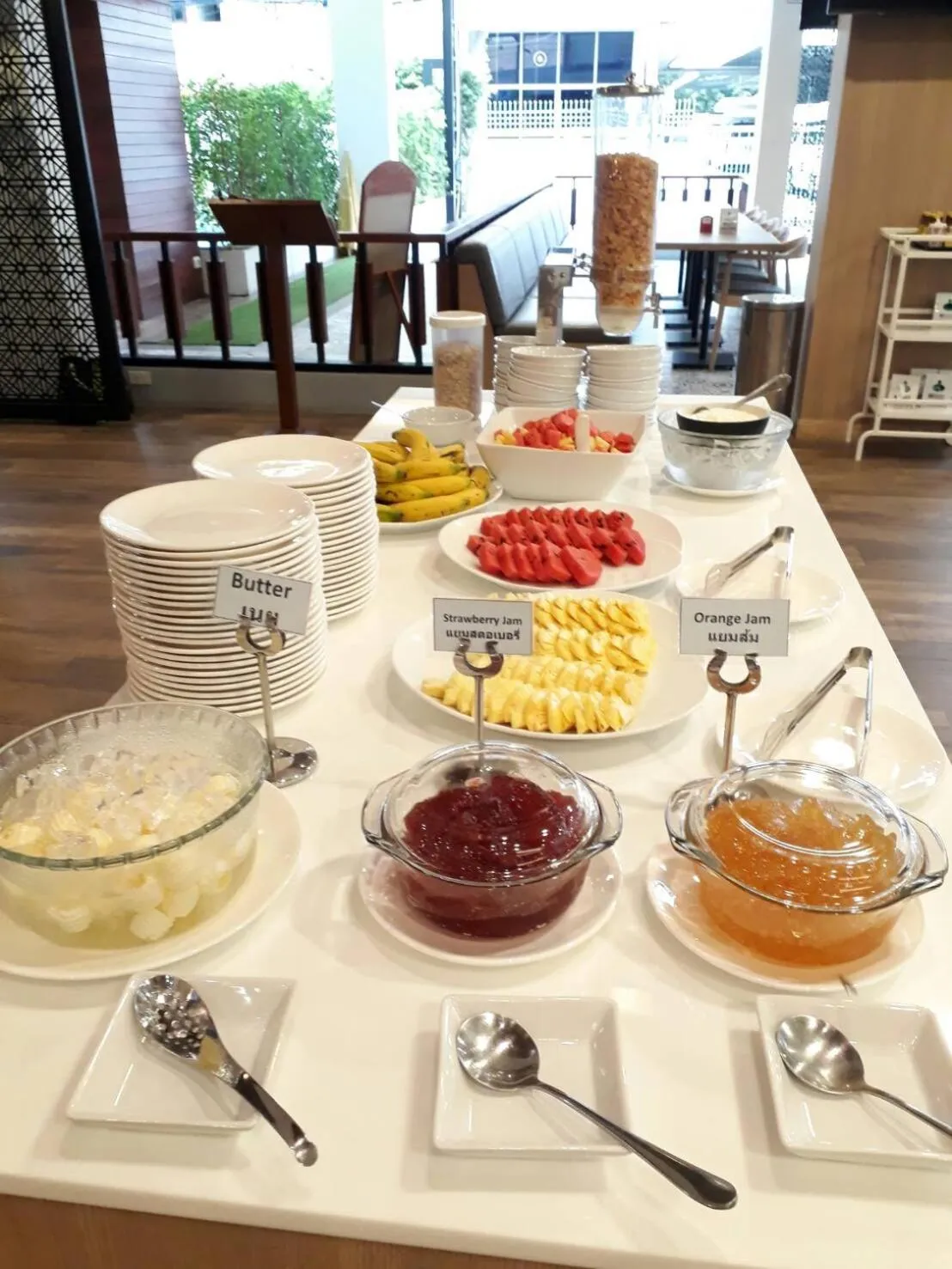 Buffet breakfast in New Siam Palace Ville Hotel