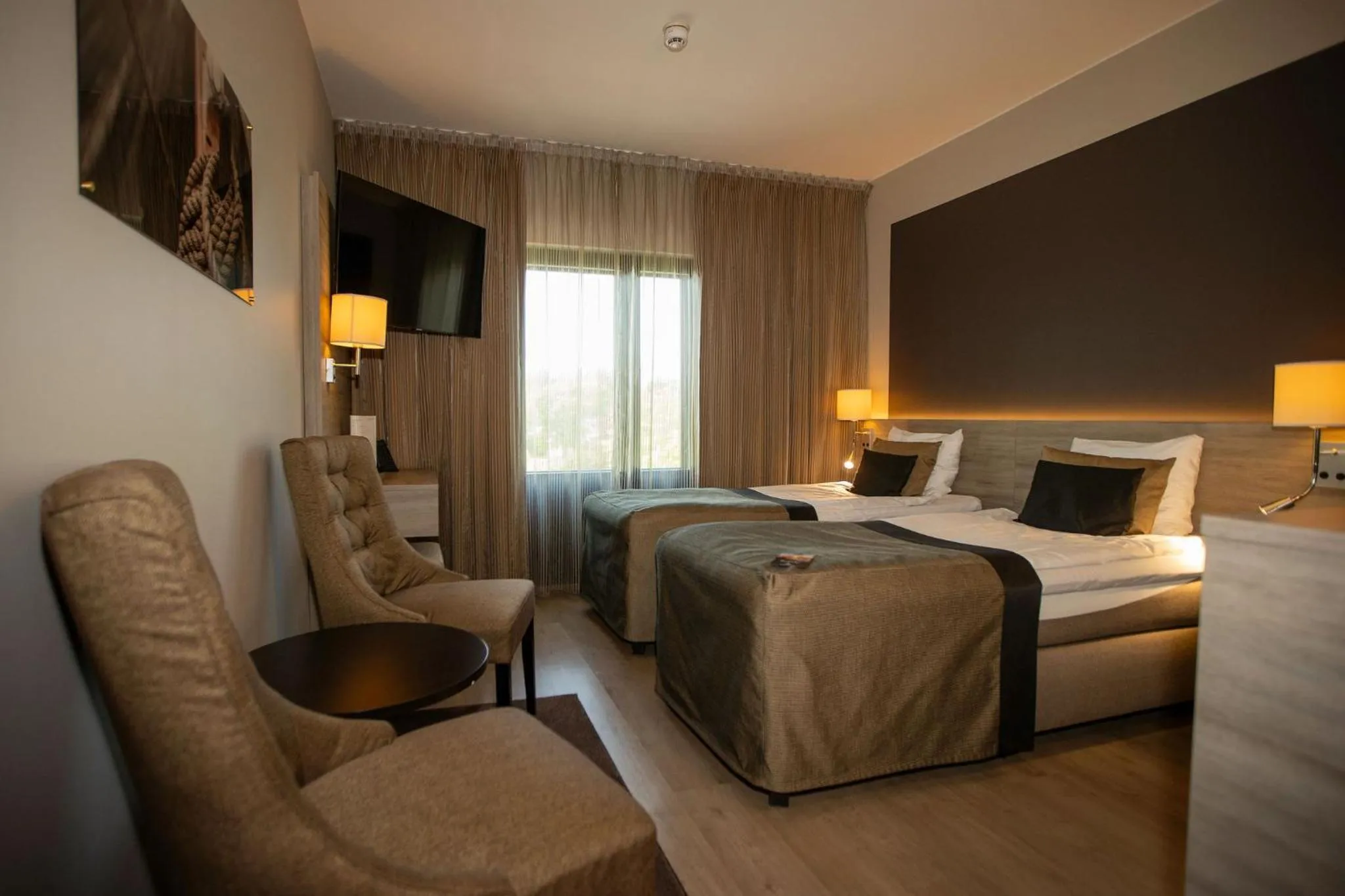 Bed in Hotel Pommern