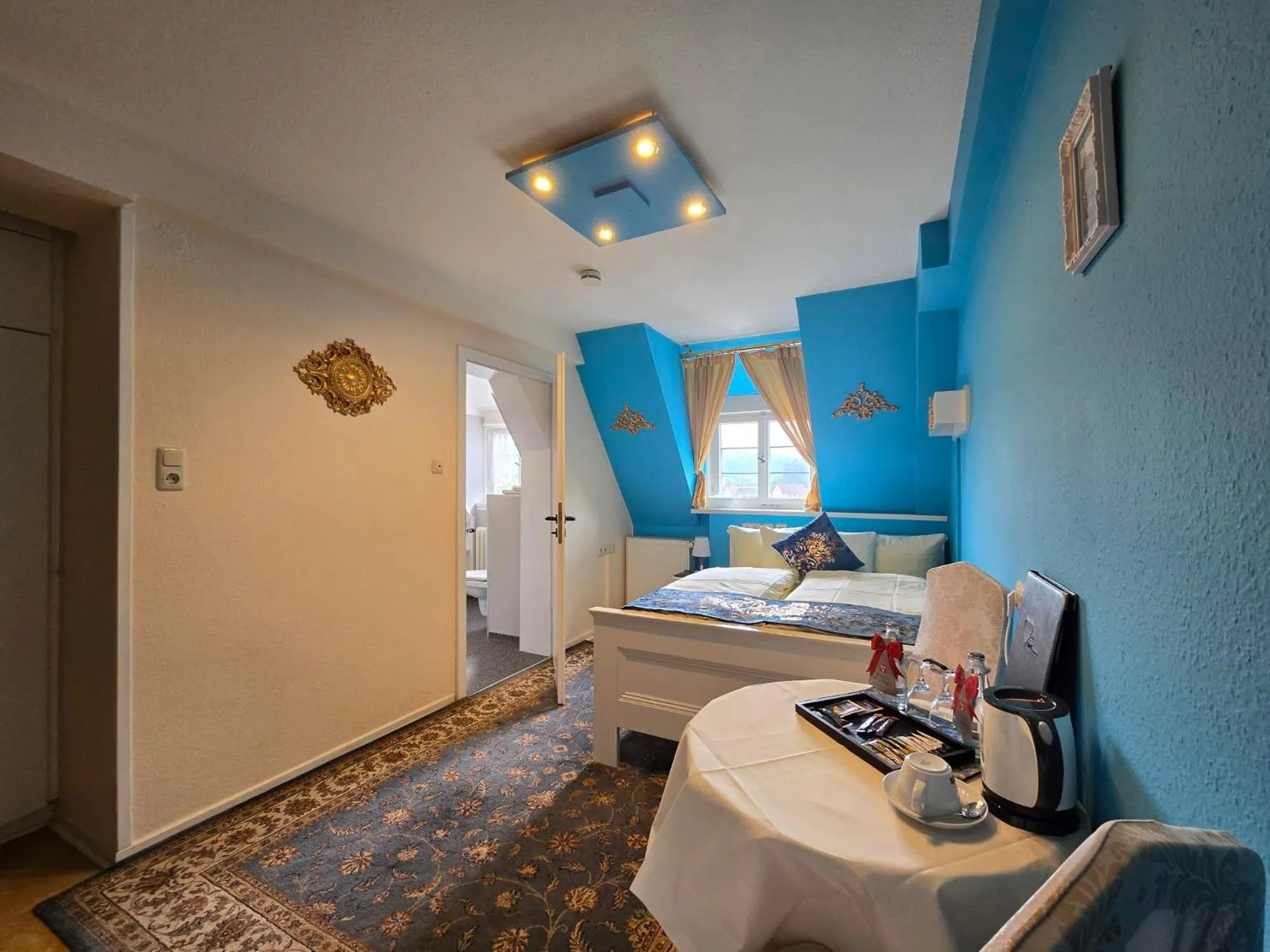 Photo of the whole room, Bed in Hotel & Café Schachtenburg