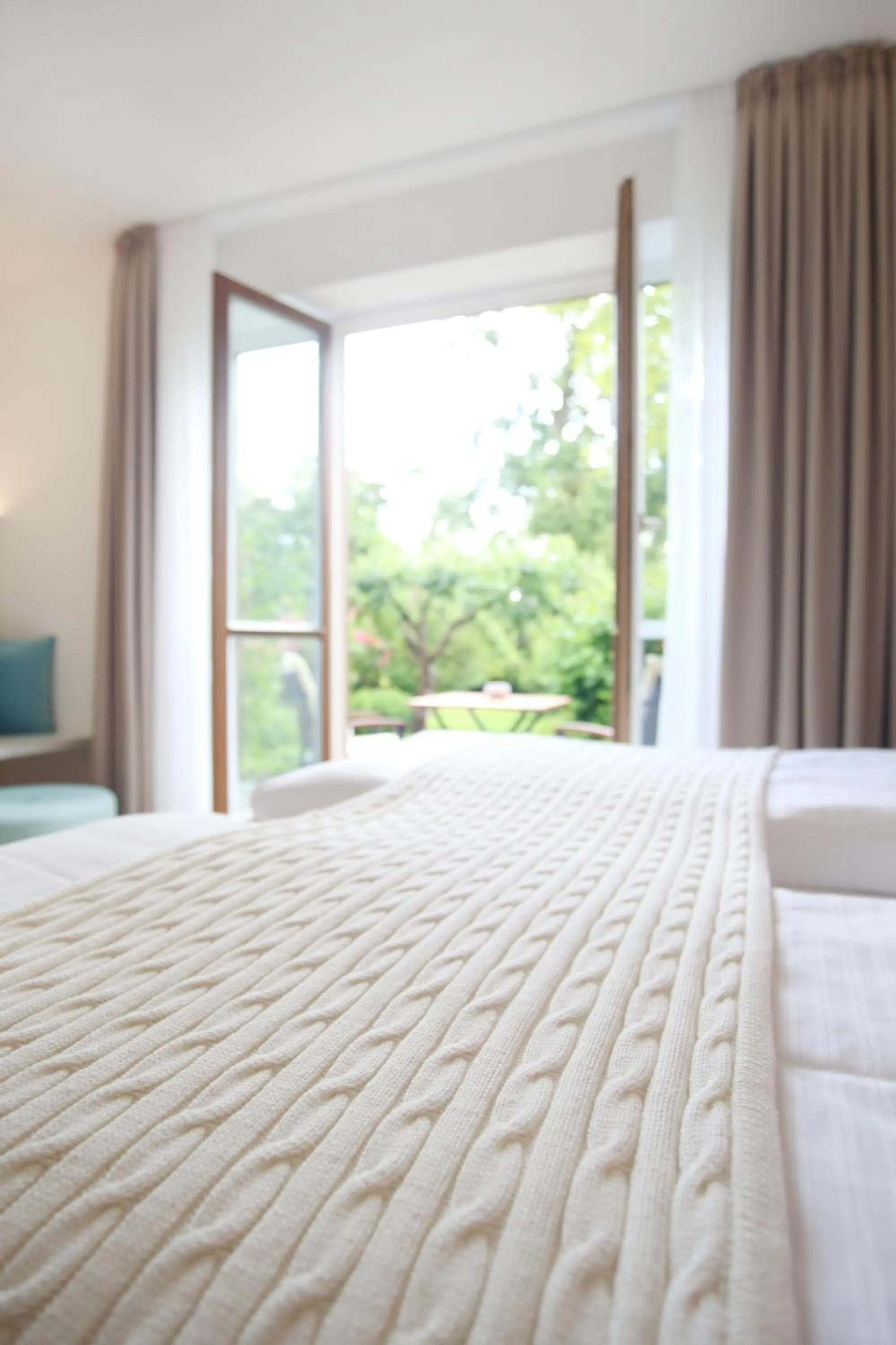 Balcony/Terrace, Bed in Boutique Hotel Reschen