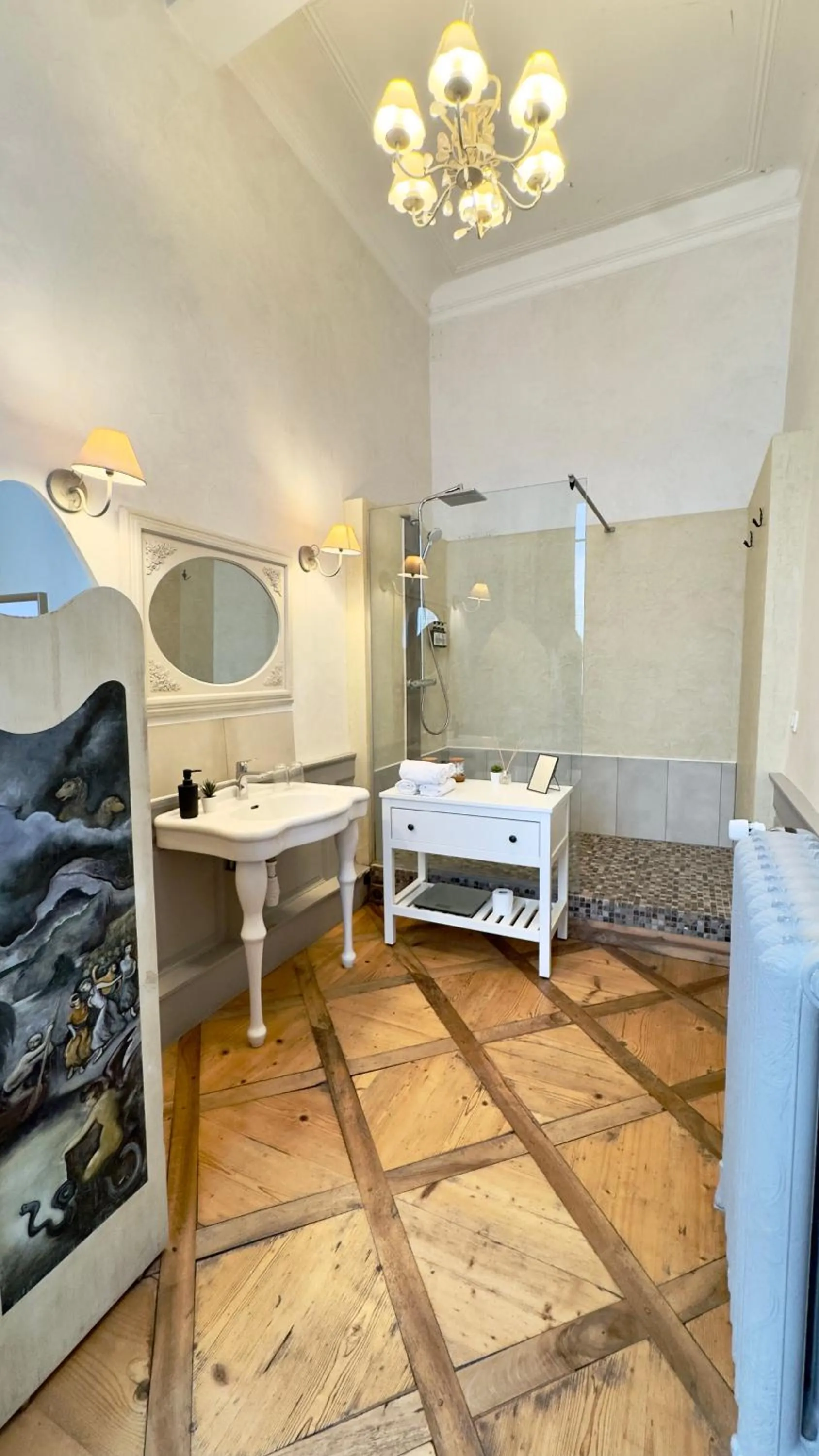 Shower, Bed in Les Suites de Sautet - Chambéry centre