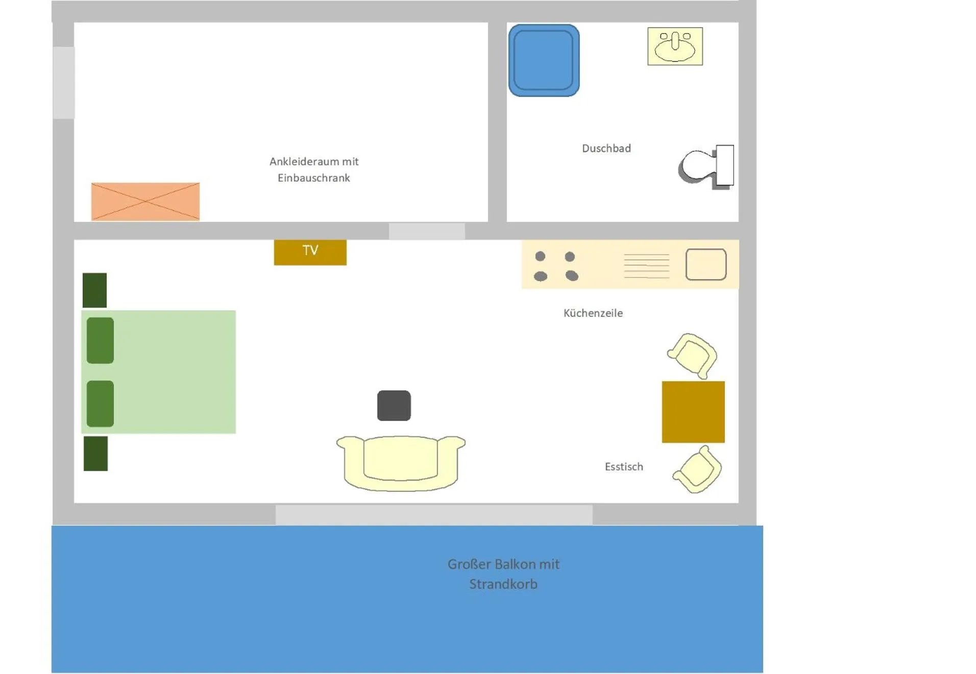 Balcony/Terrace in Appartements Fischerhus