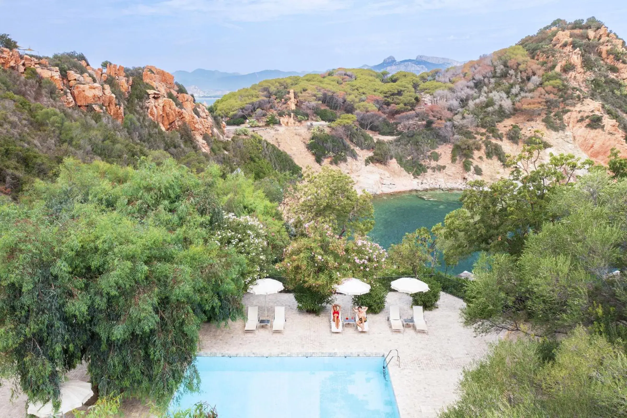 Bird's eye view in Arbatax Park Resort - Borgo Cala Moresca Bird's eye view in Arbatax Park Resort - Borgo Cala Moresca