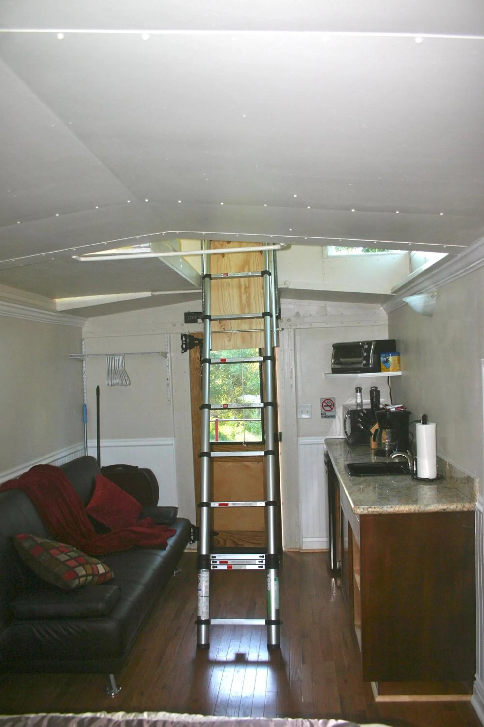 Living room in Little Red Caboose
