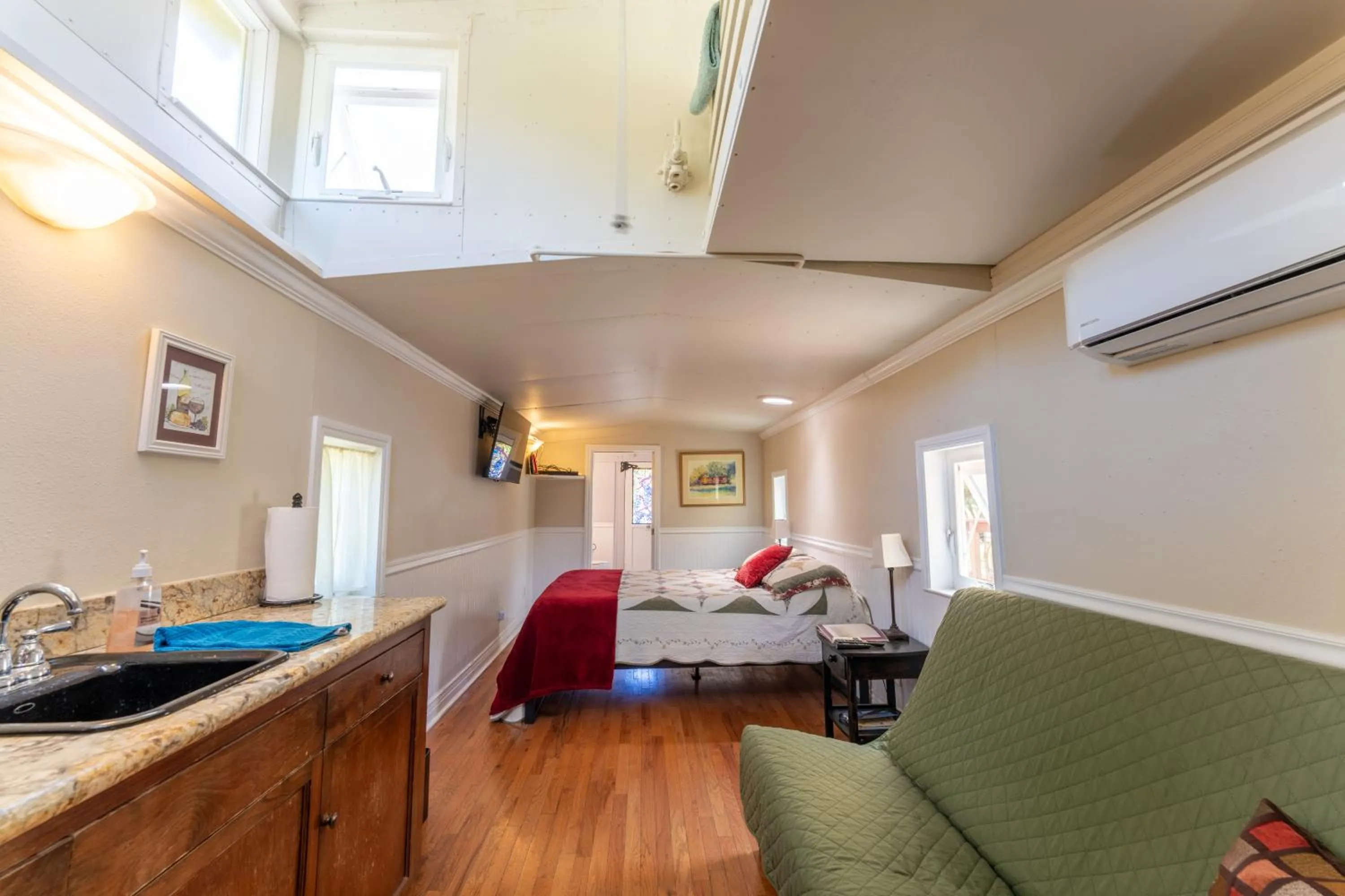 Kitchen or kitchenette in Little Red Caboose