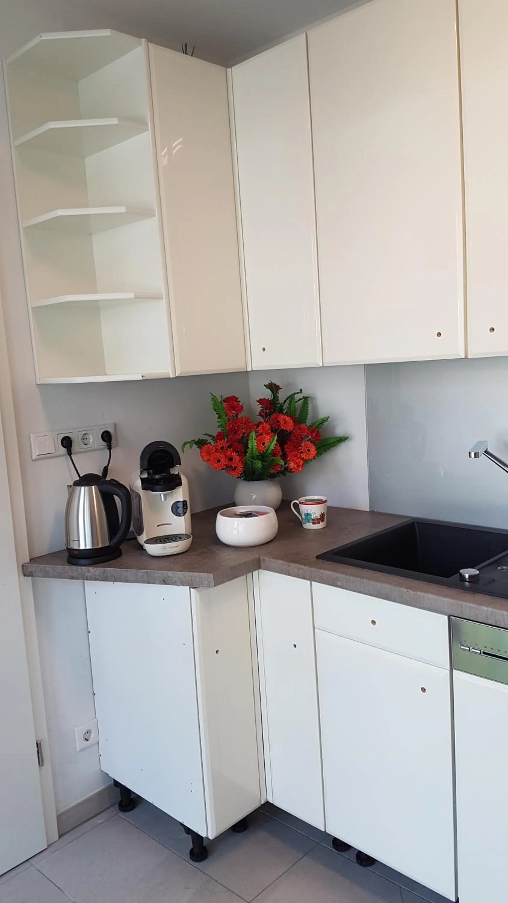 Kitchen or kitchenette in gemütliches großzügiges Appartement Steinbreche barrierefrei