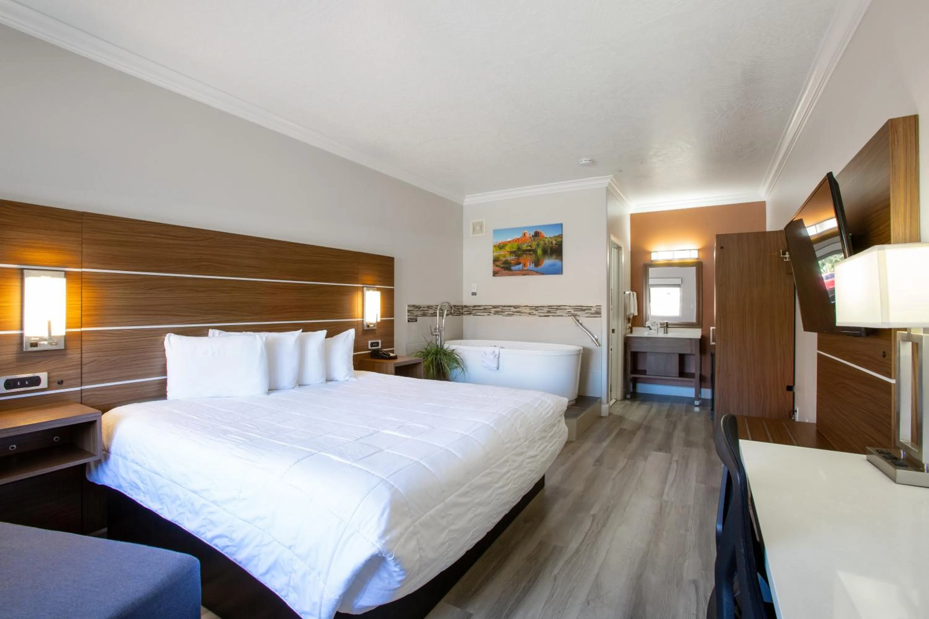 Bed in Wildflower Inn at Bell Rock