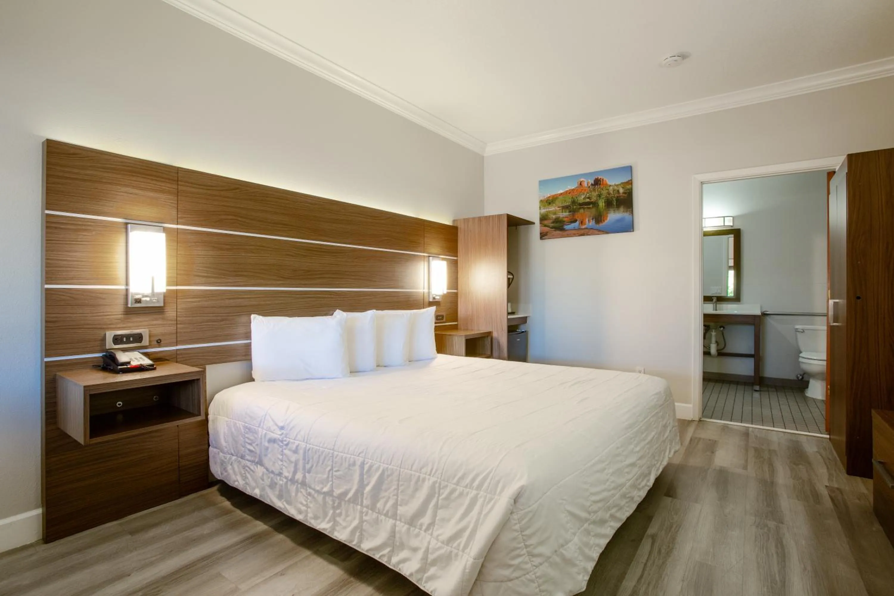 Bed in Wildflower Inn at Bell Rock