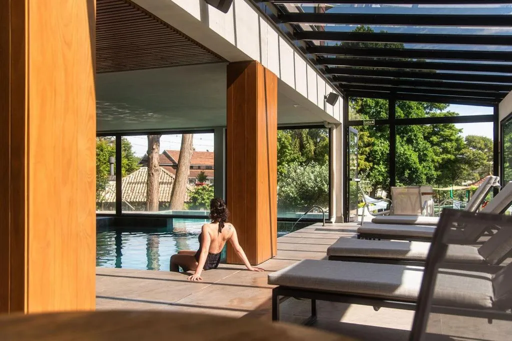 Pool view in Hotel Alpestre