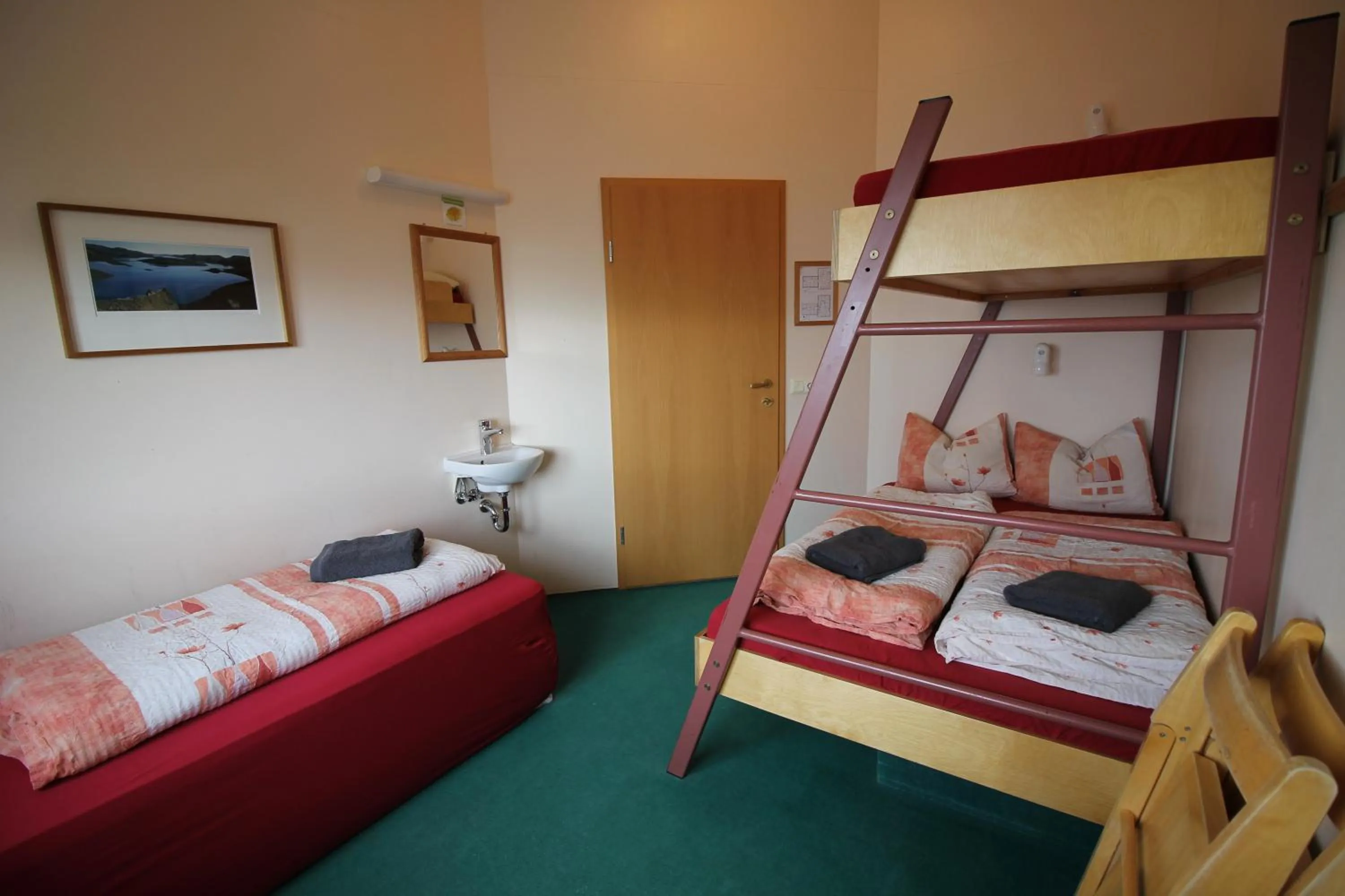 Bedroom, Bed in Hvoll Hostel