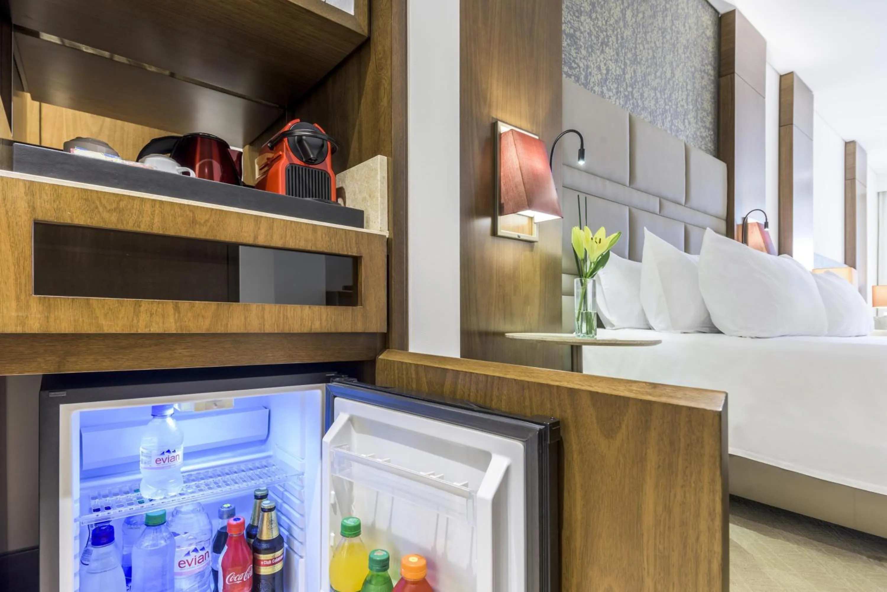 View (from property/room), Bed in NH Collection Bogotá Royal Teleport