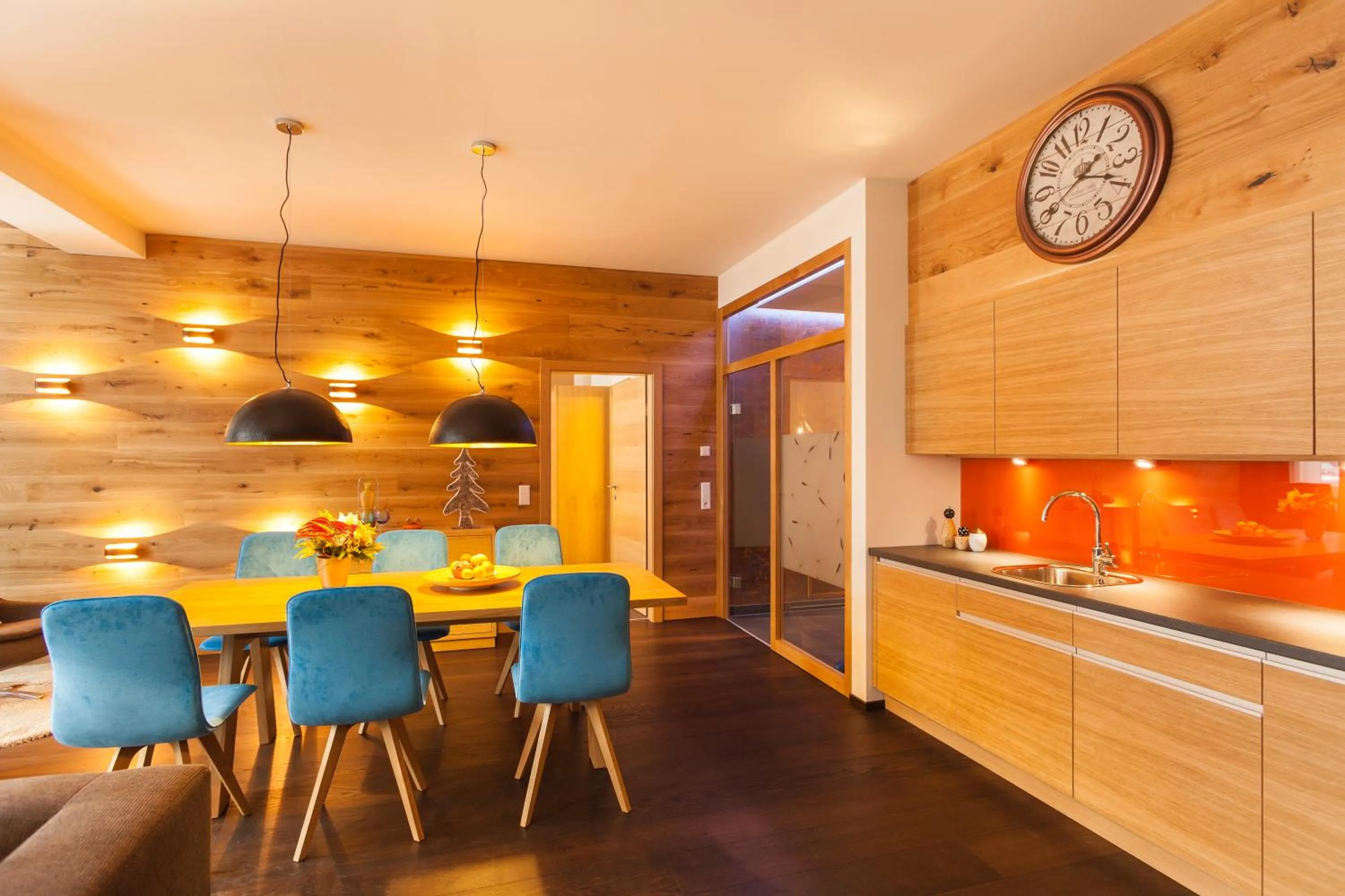 Kitchen or kitchenette in LEDERER Boutique Hotel