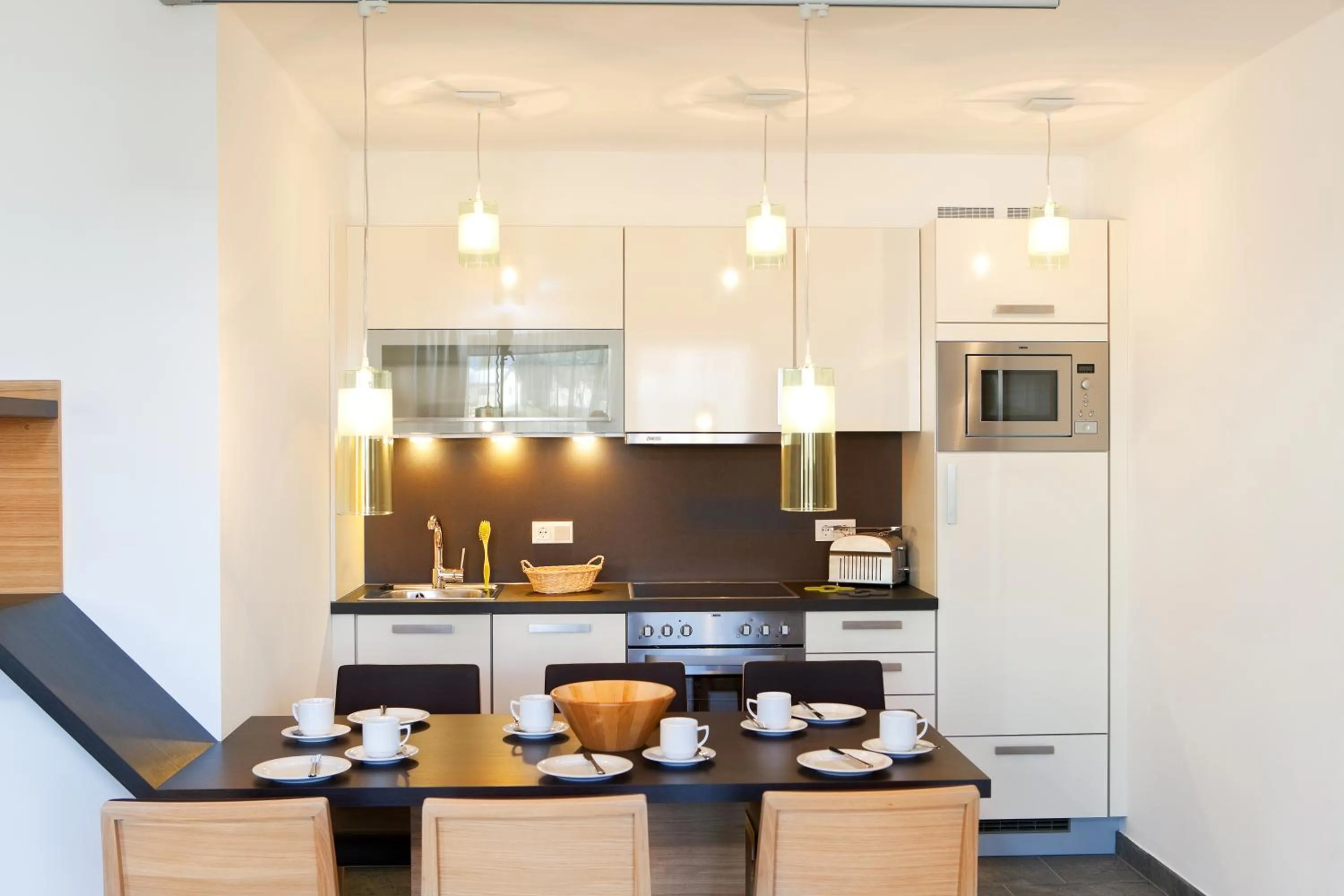 Kitchen or kitchenette in LEDERER Boutique Hotel