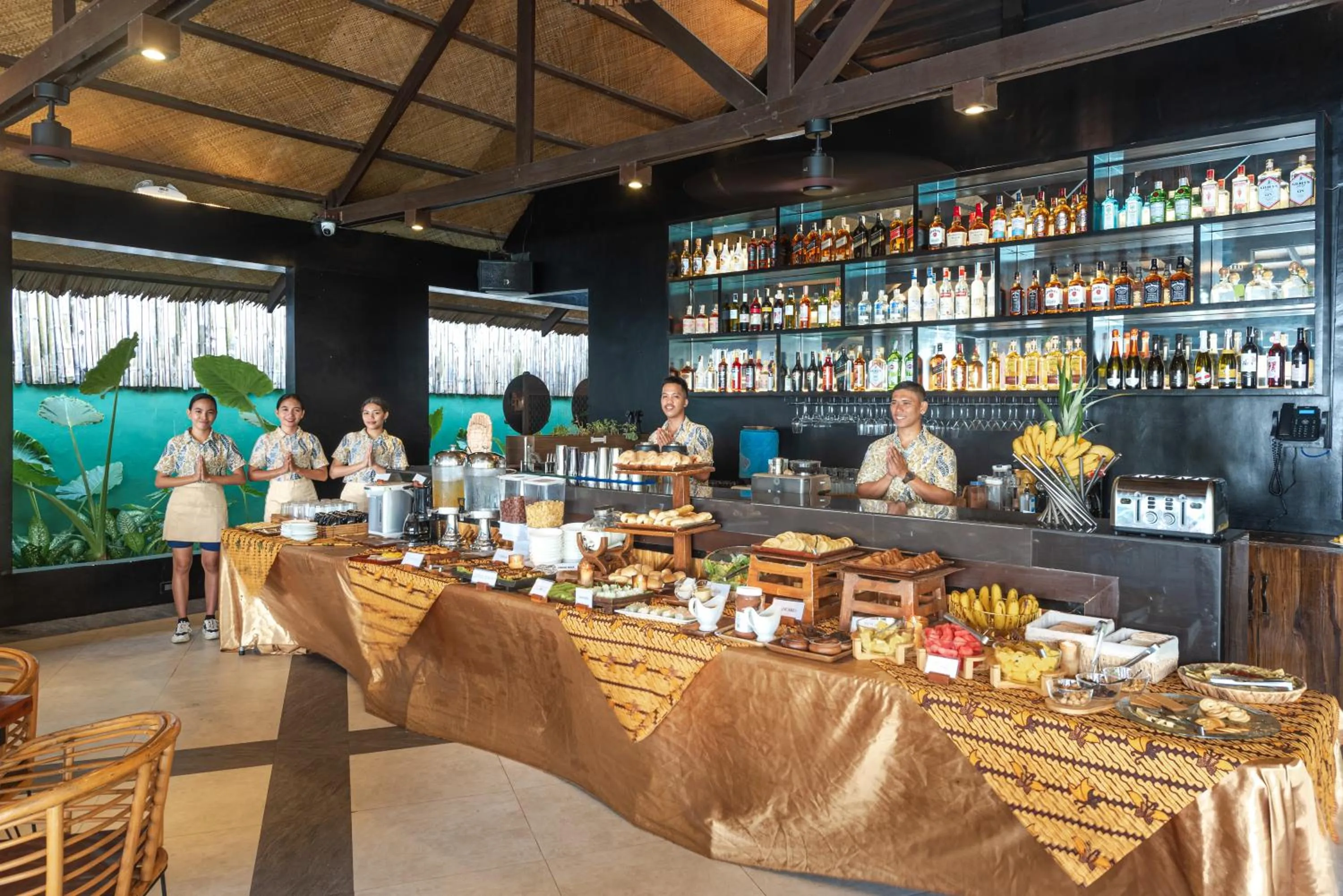 Buffet breakfast in Siargao Island Villas