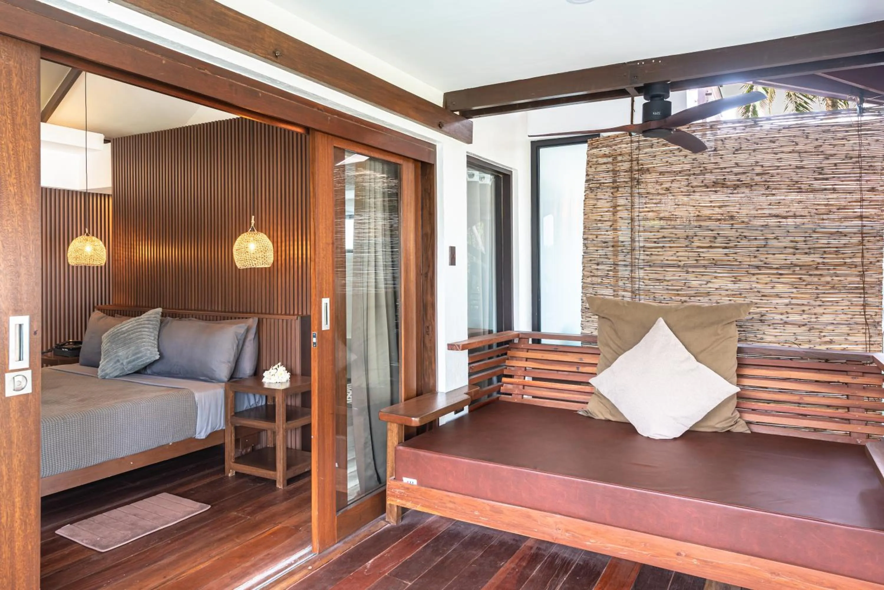 Bed in Siargao Island Villas