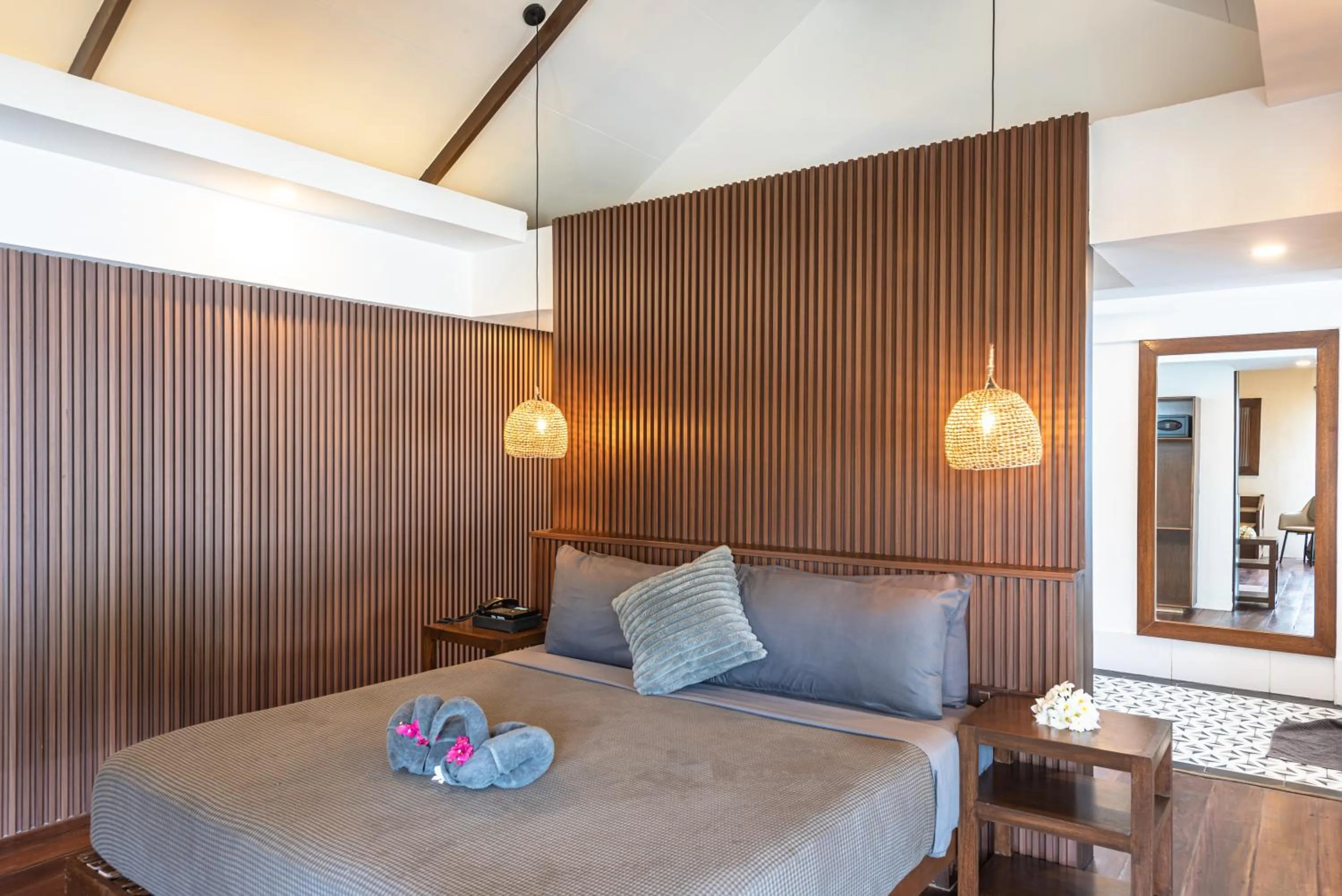 Bed in Siargao Island Villas