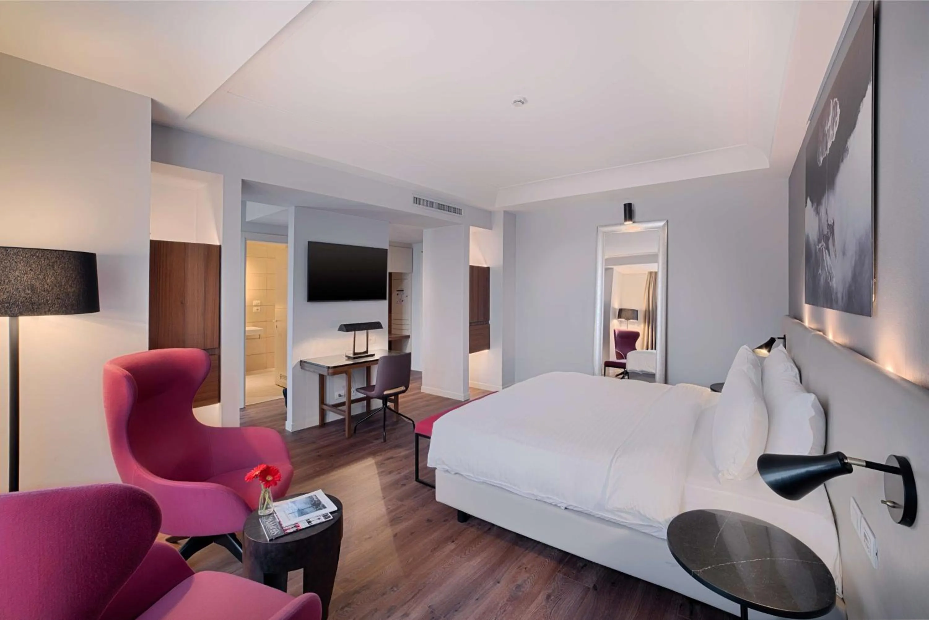 Bedroom, Bed in Radisson Blu Hotel Milan