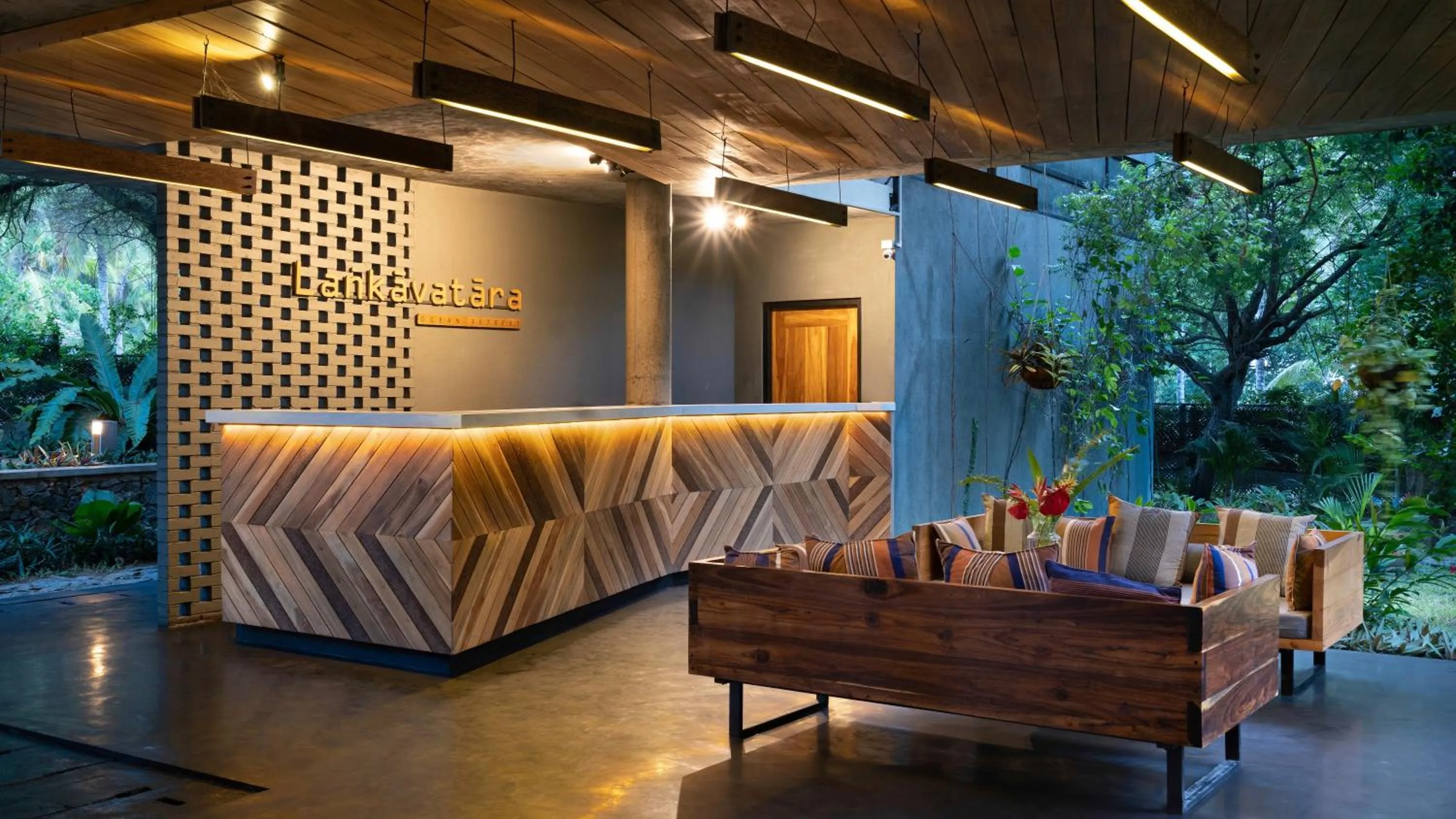 Lobby or reception in Lankavatara Ocean Retreat & Spa