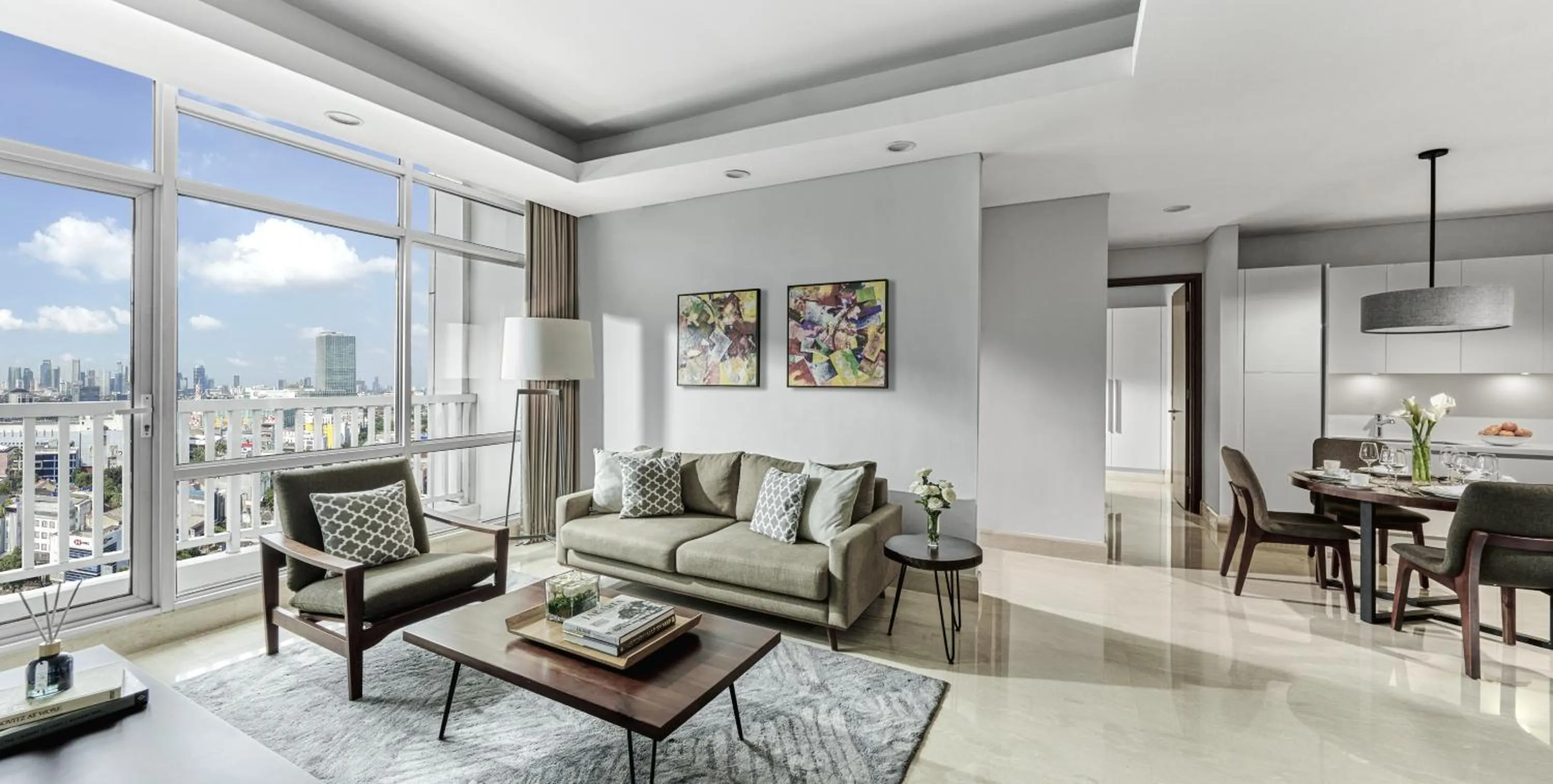 Living room in Oakwood Suites La Maison Jakarta