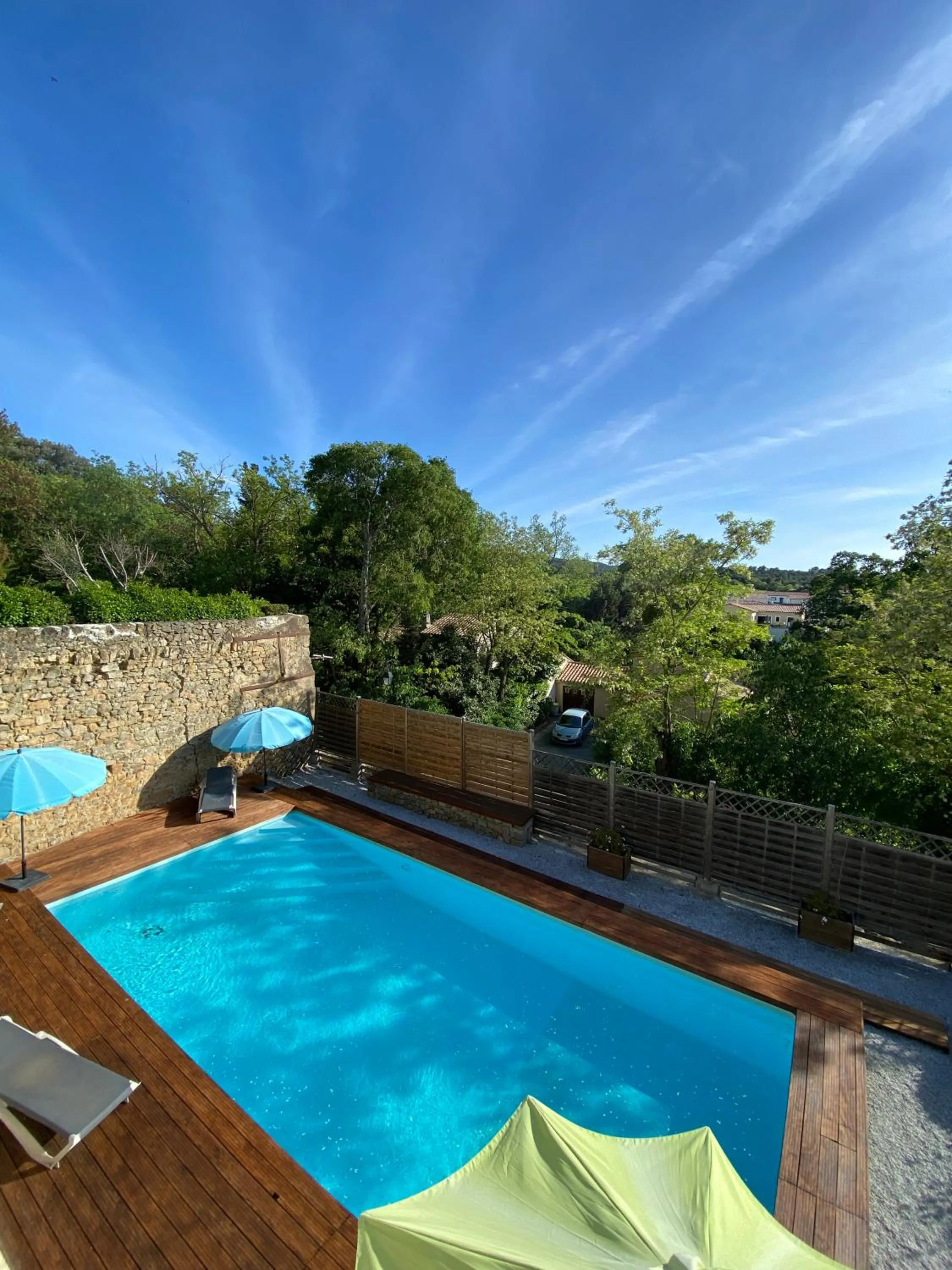 Swimming pool in Logis Hôtel Château De Palaja