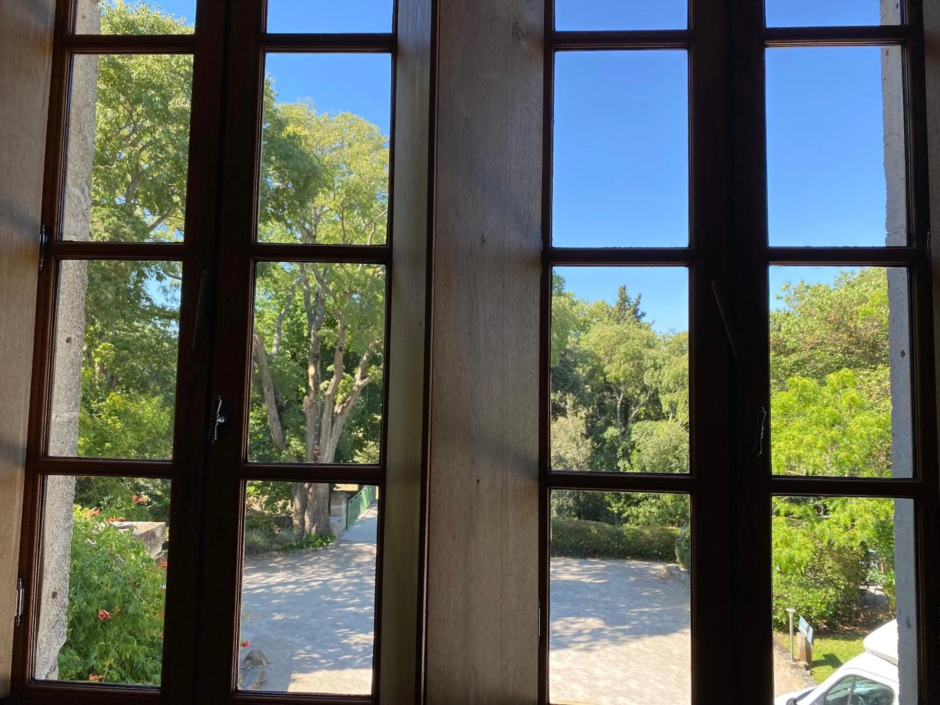 Garden view in Logis Hôtel Château De Palaja