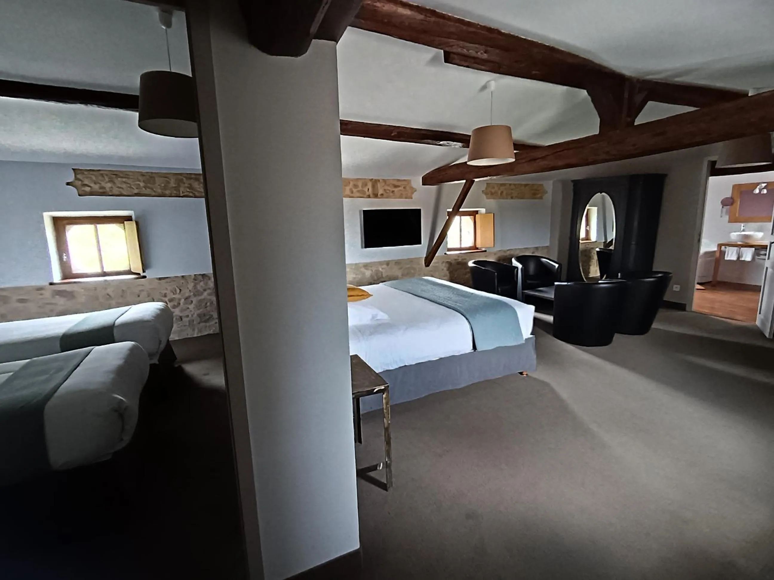 Photo of the whole room, Bed in Logis Hôtel Château De Palaja