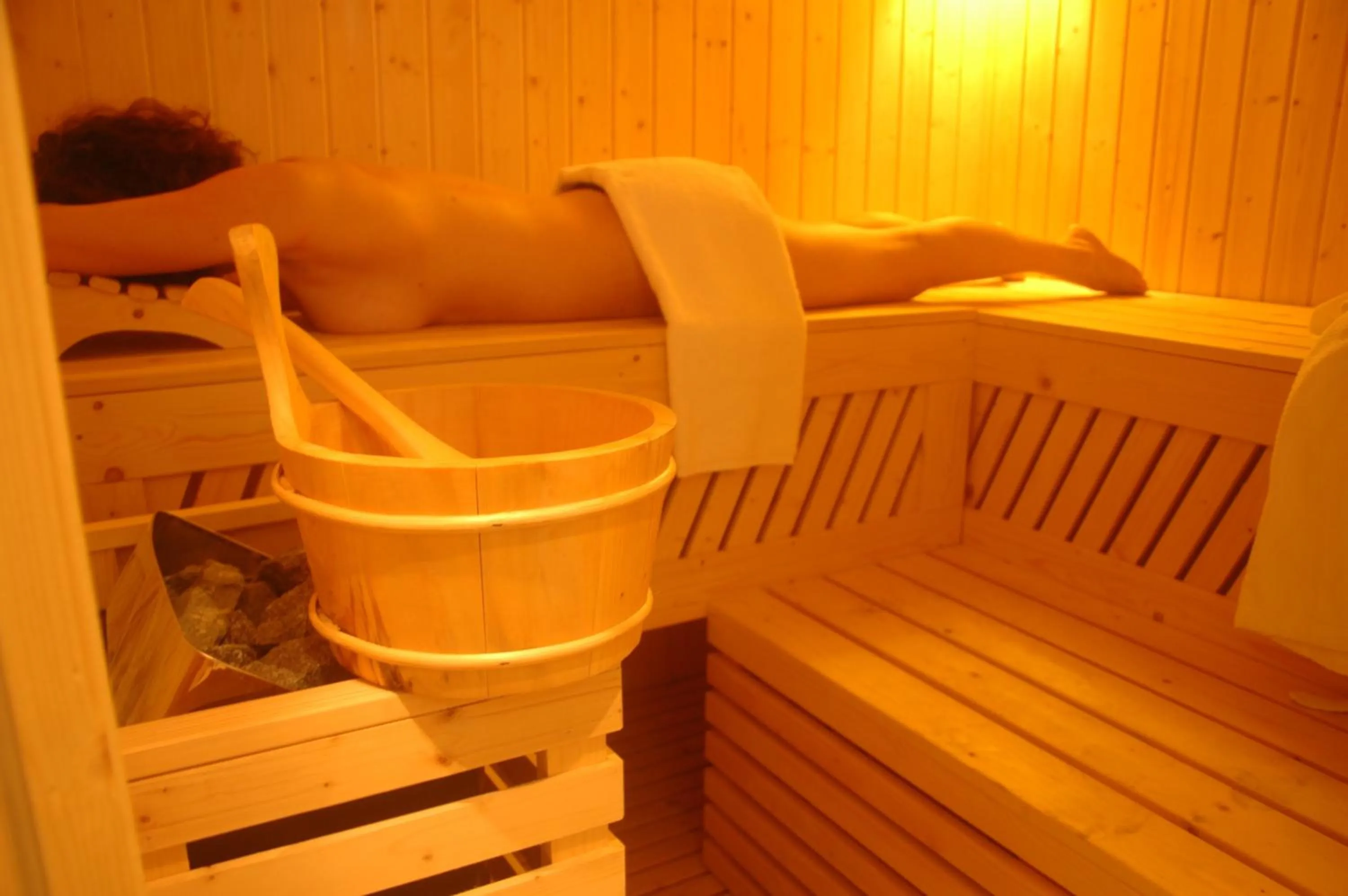 Sauna in Logis Hôtel Château De Palaja