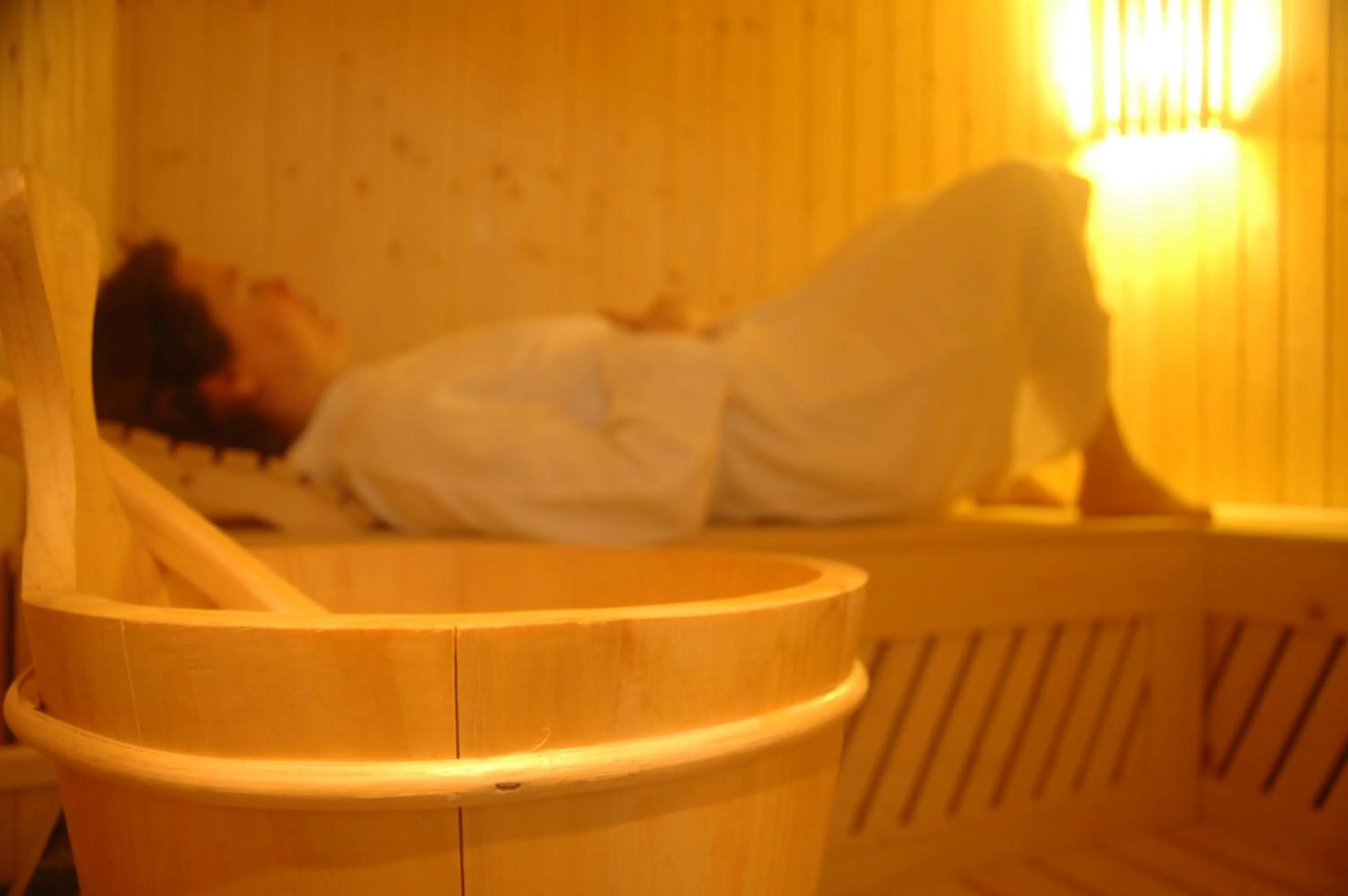 Sauna in Logis Hôtel Château De Palaja