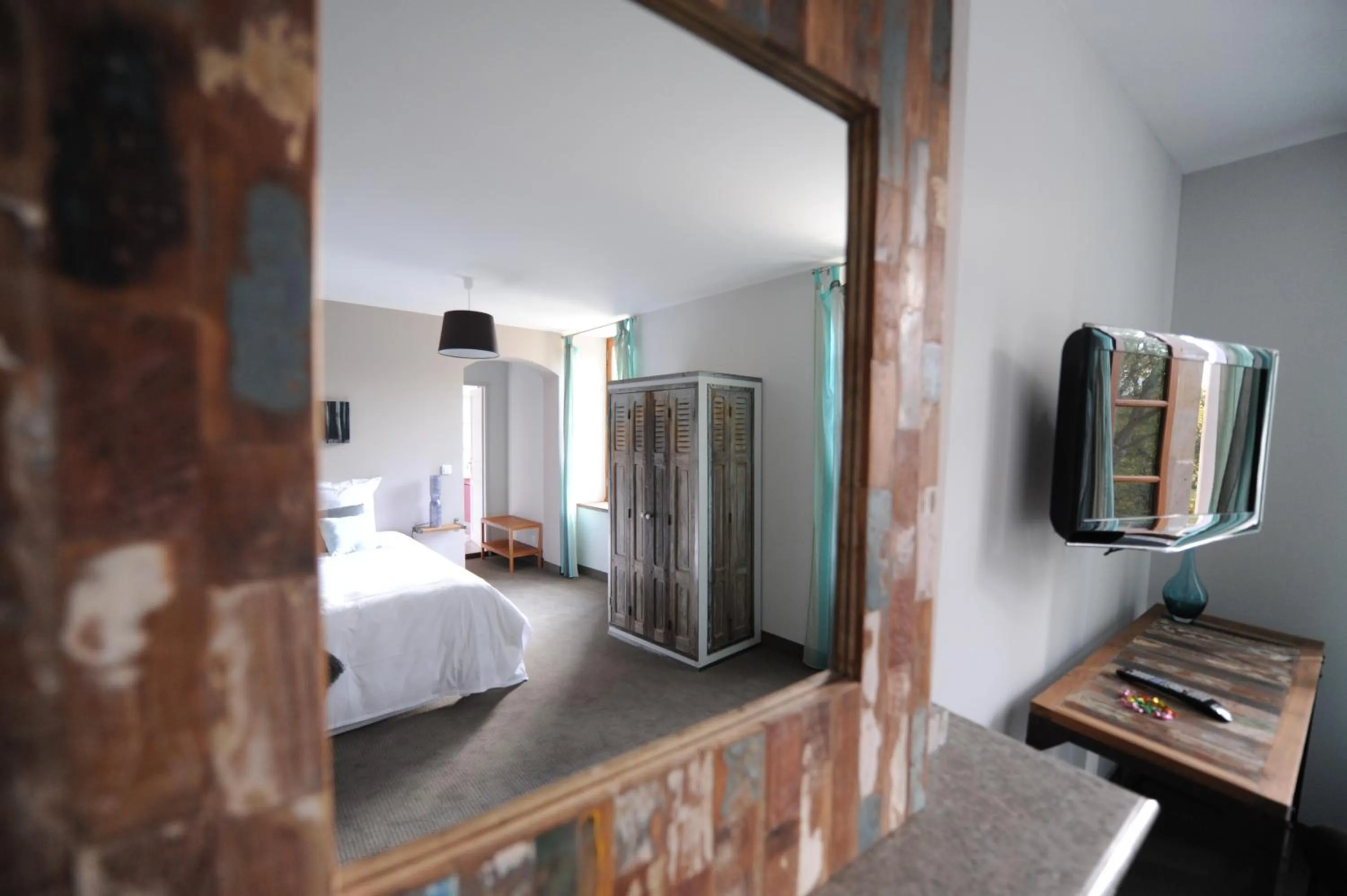 Bedroom, Bed in Logis Hôtel Château De Palaja