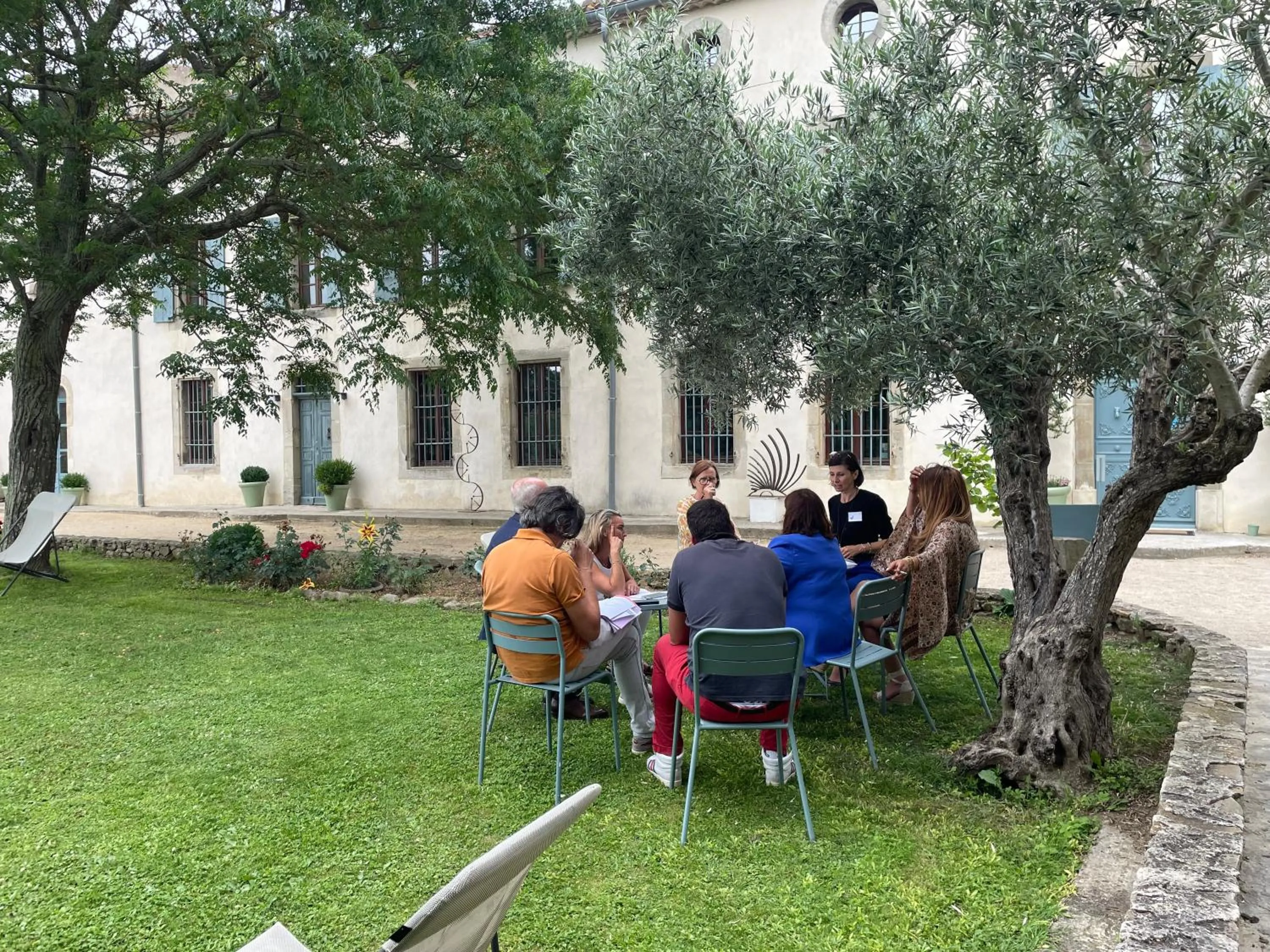 Garden in Logis Hôtel Château De Palaja