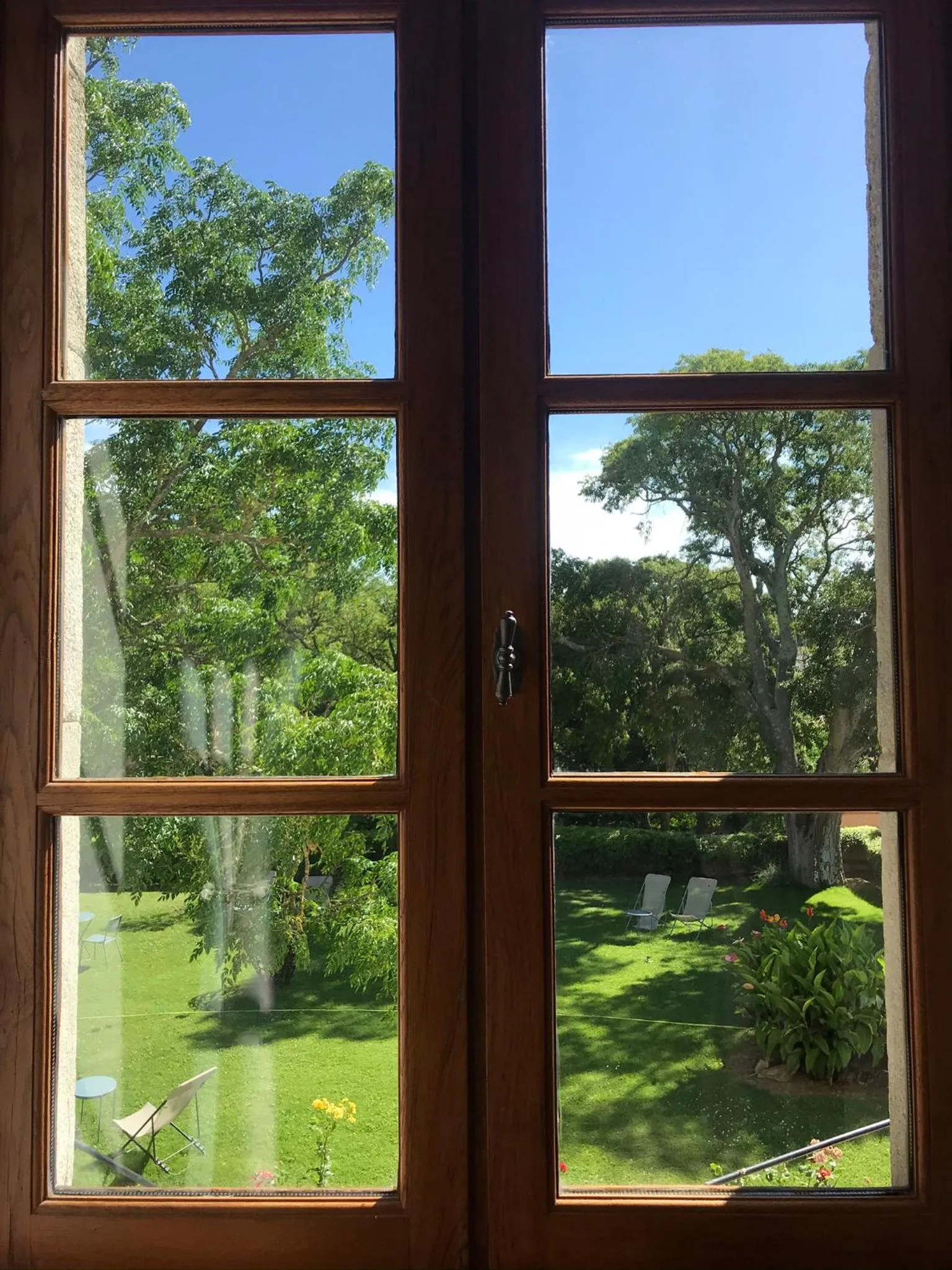 Garden view in Logis Hôtel Château De Palaja