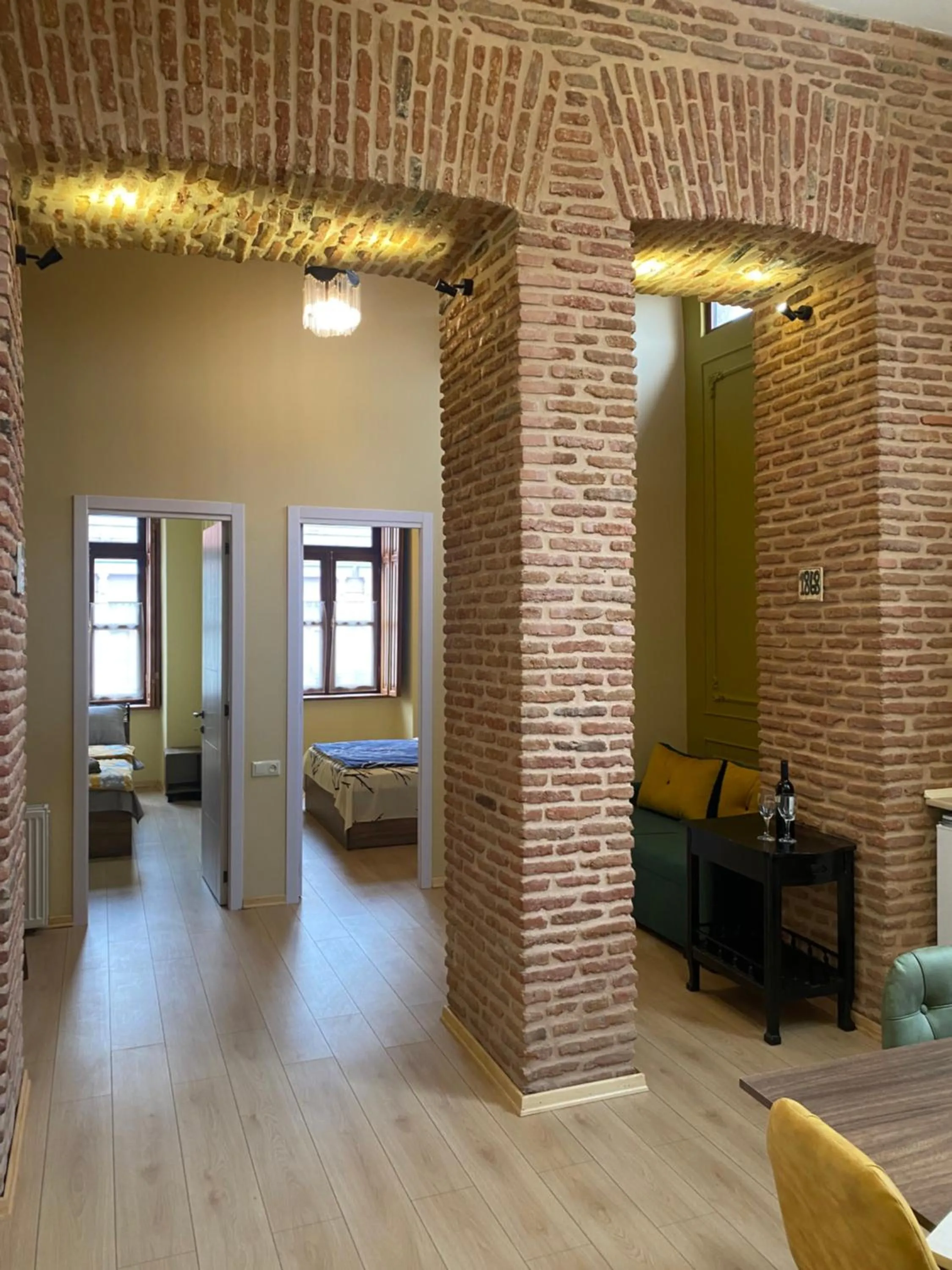 Living room, Bed in Historic Apartments "1868 Tbilisi" Best Location